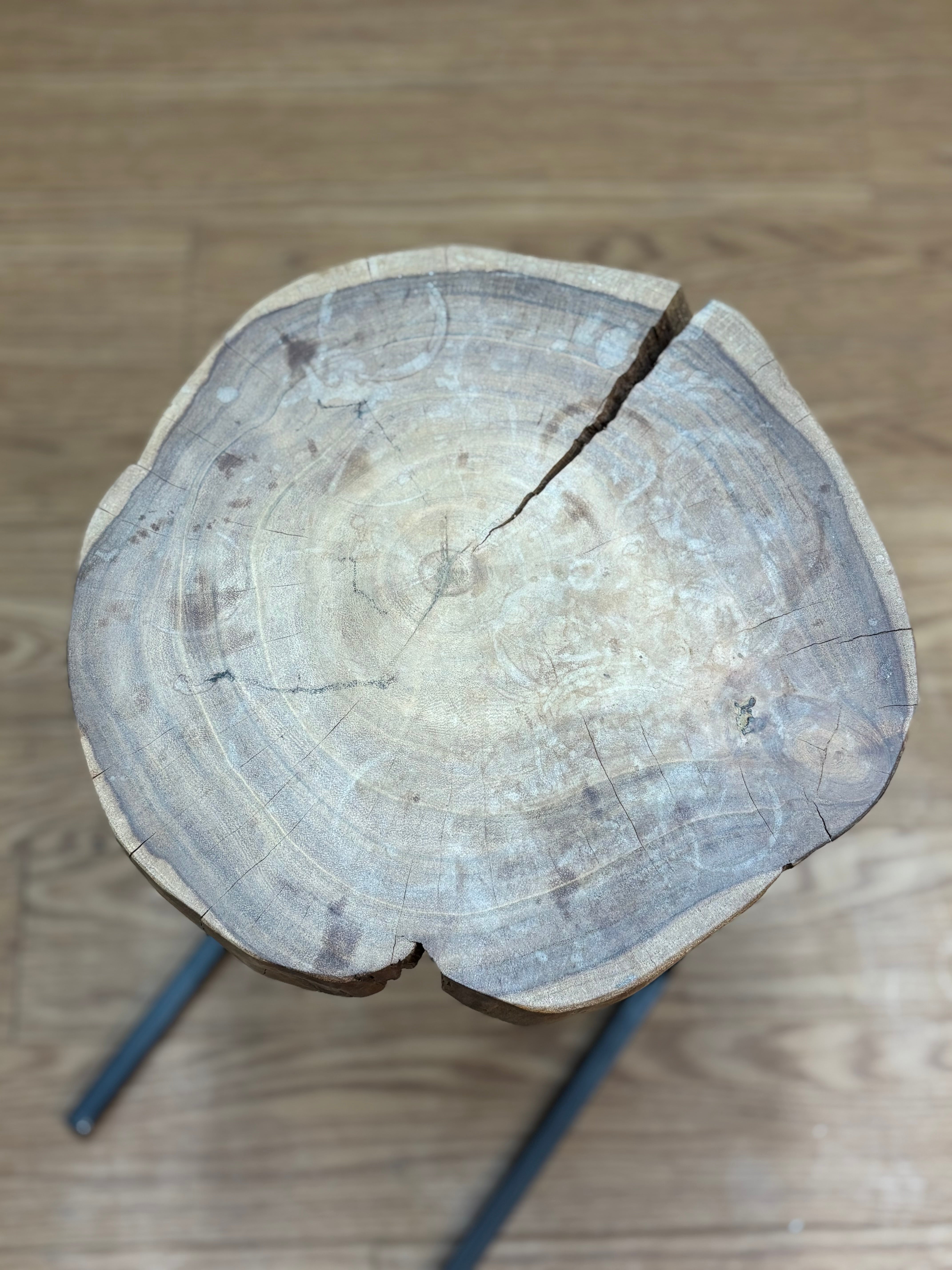 Wooden Live-Edge Sofa Table