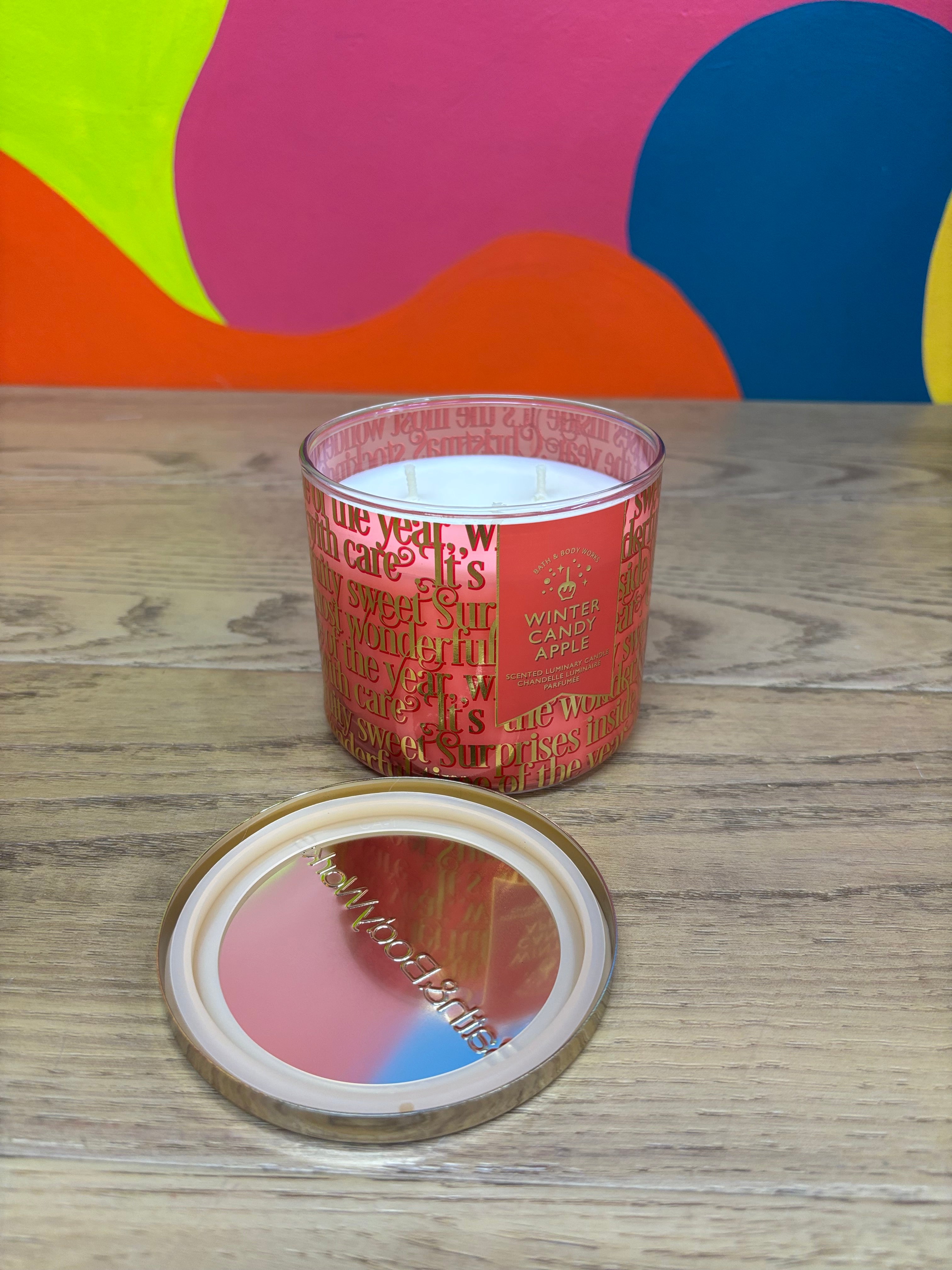 Winter Candy Apple 3 Wick Candle