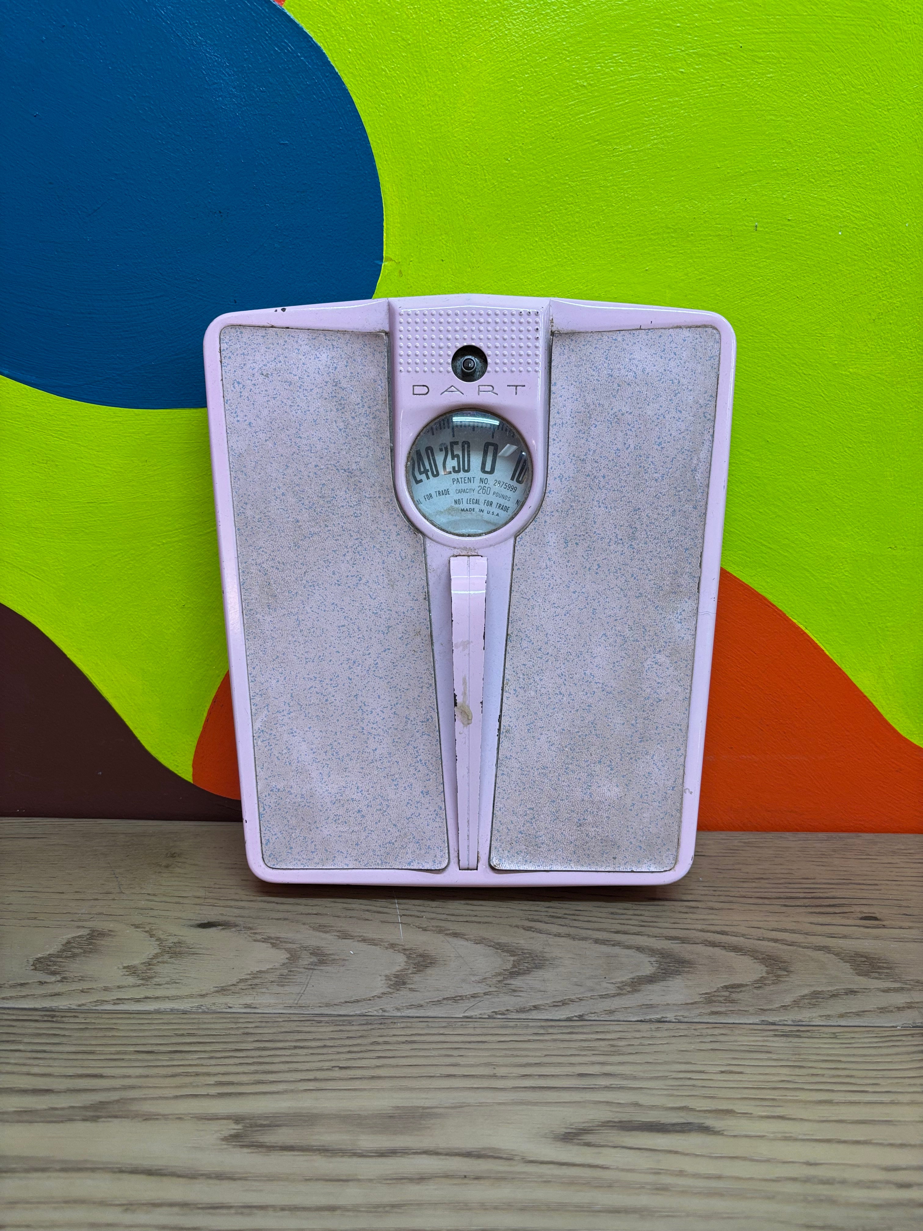 Pink Dart Bathroom Scale