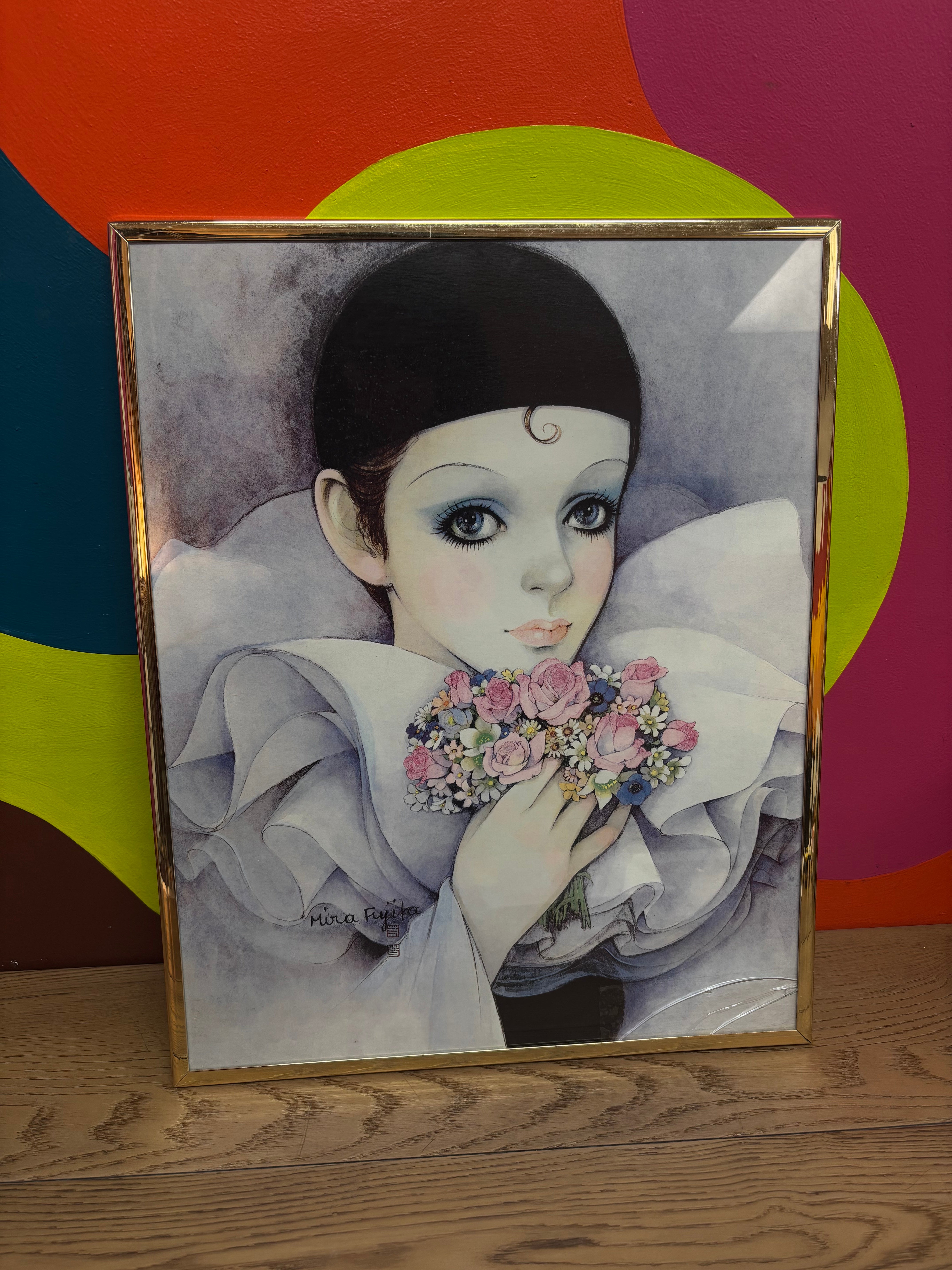 Mira Fujita Clown/Pierrot Print - Rose Bouquet