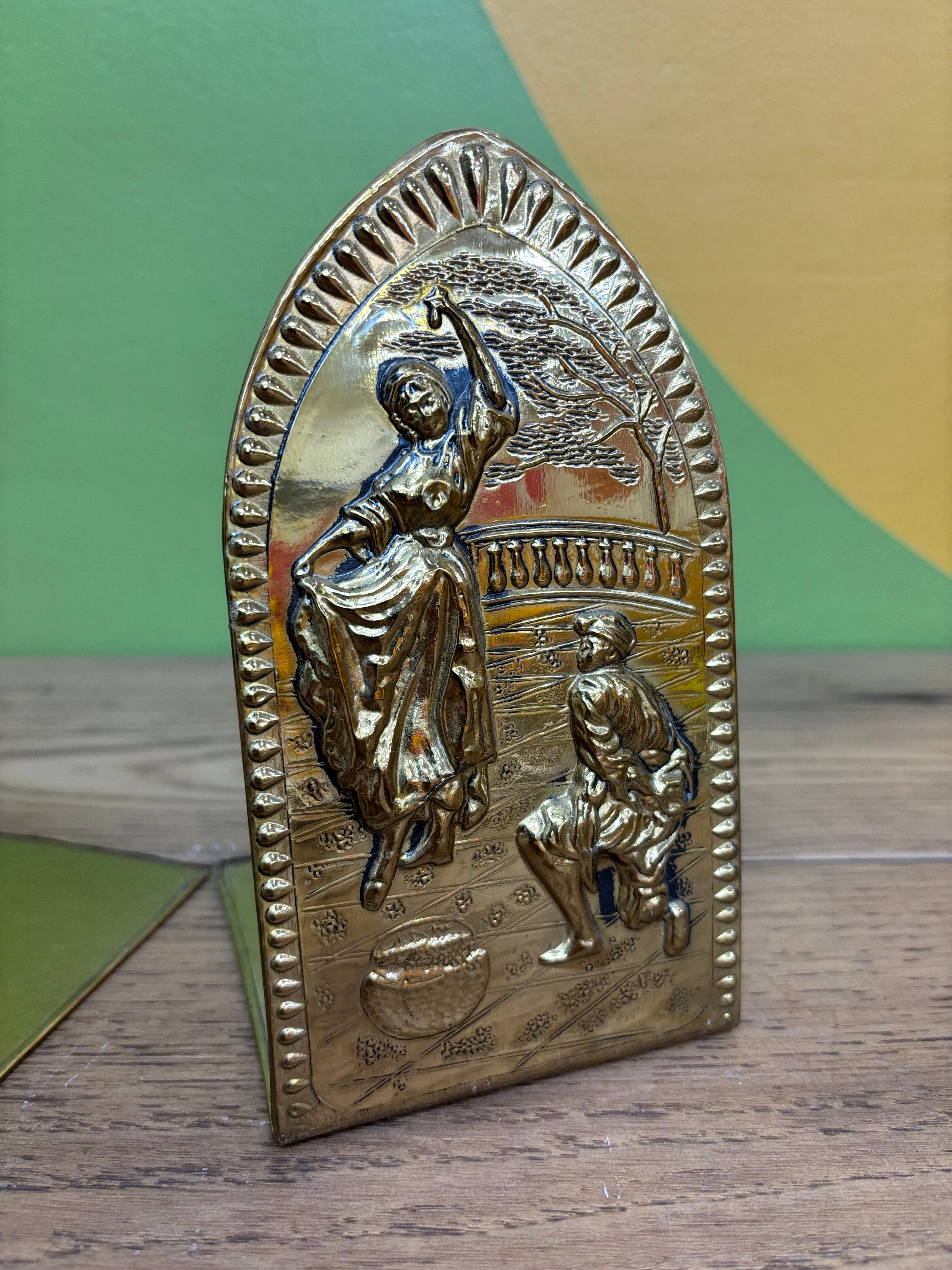 Gold Toned Bookends