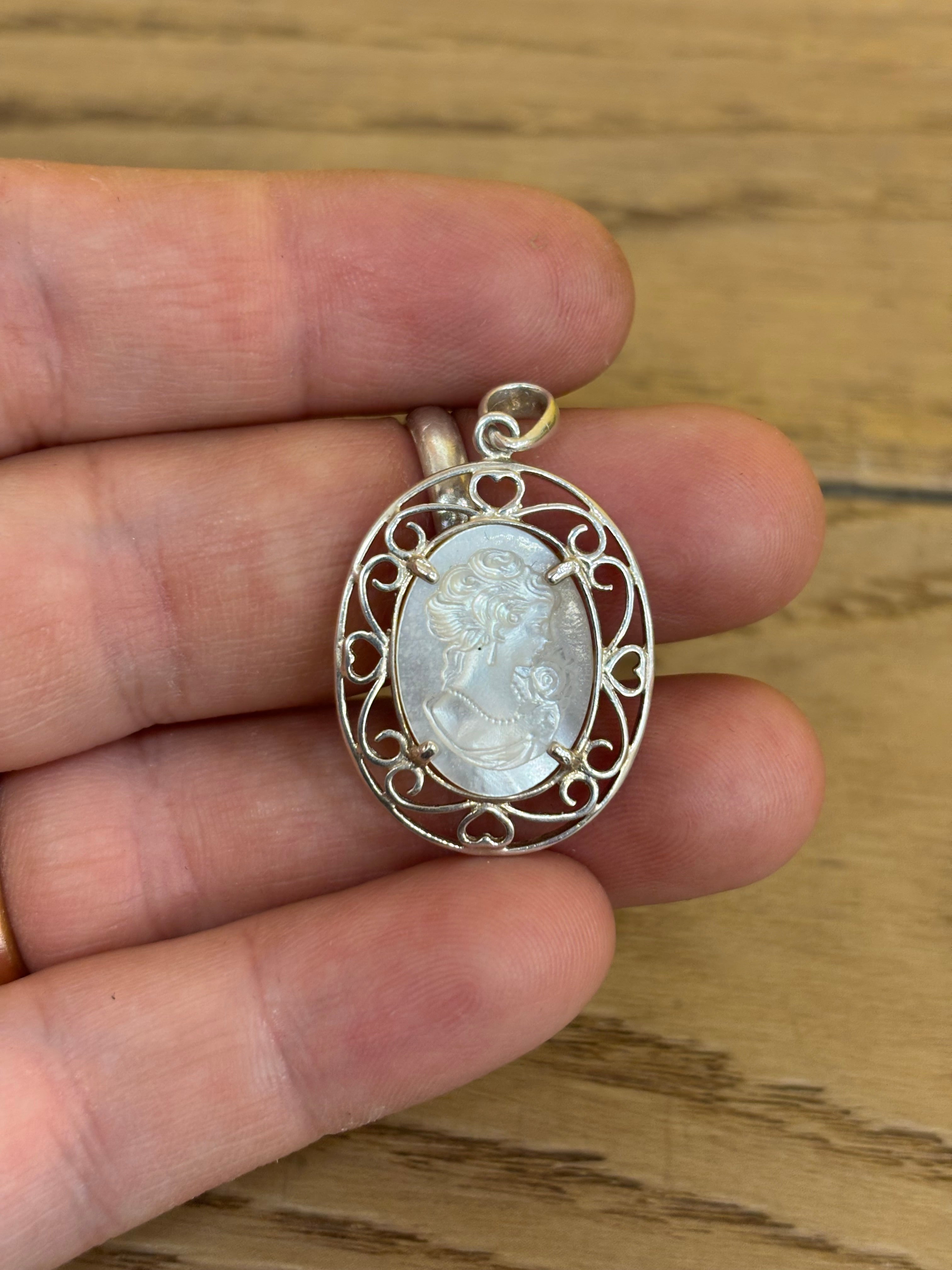 Shell Cameo Pendant