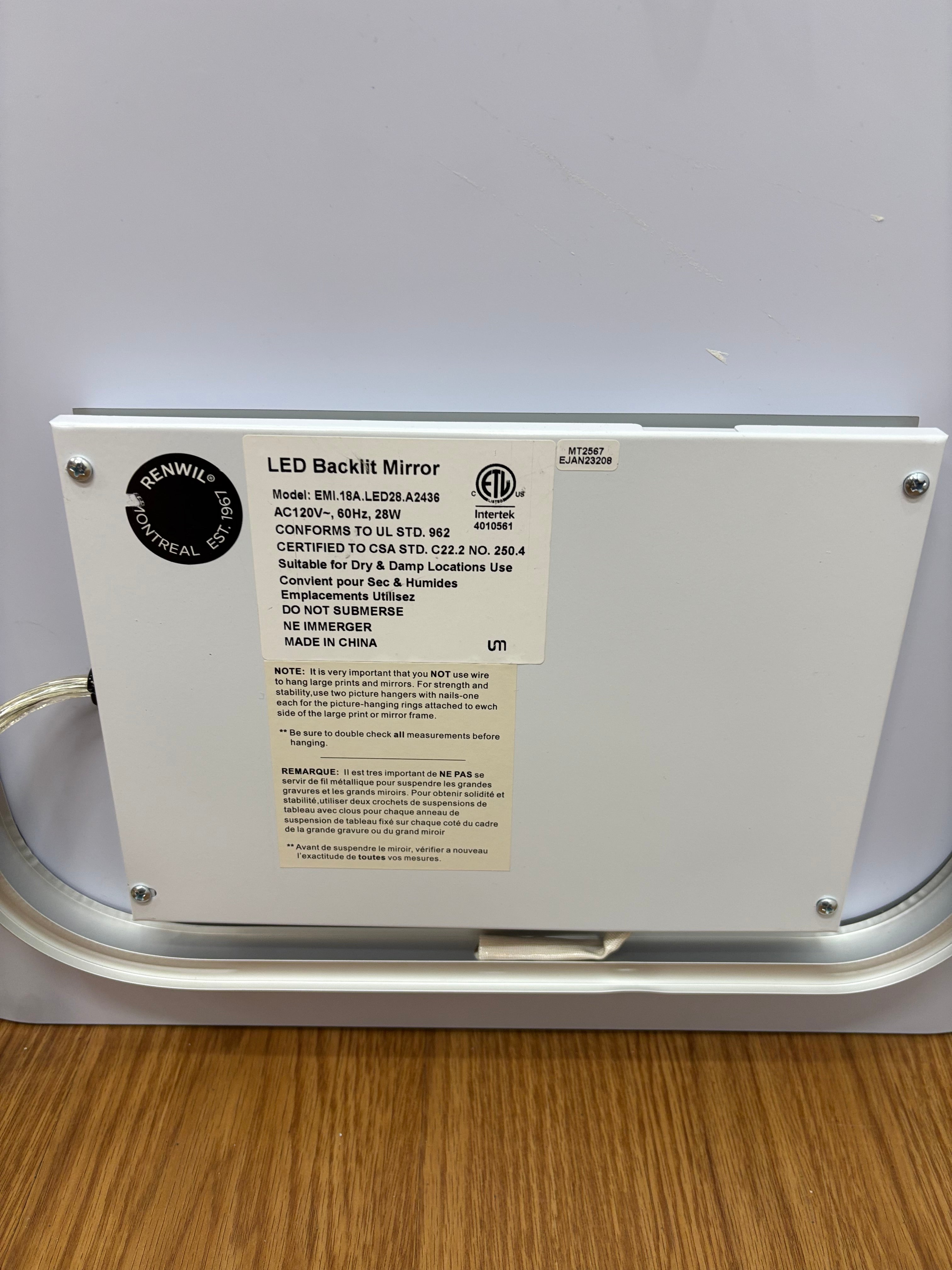 LED Backlit Mirror #1