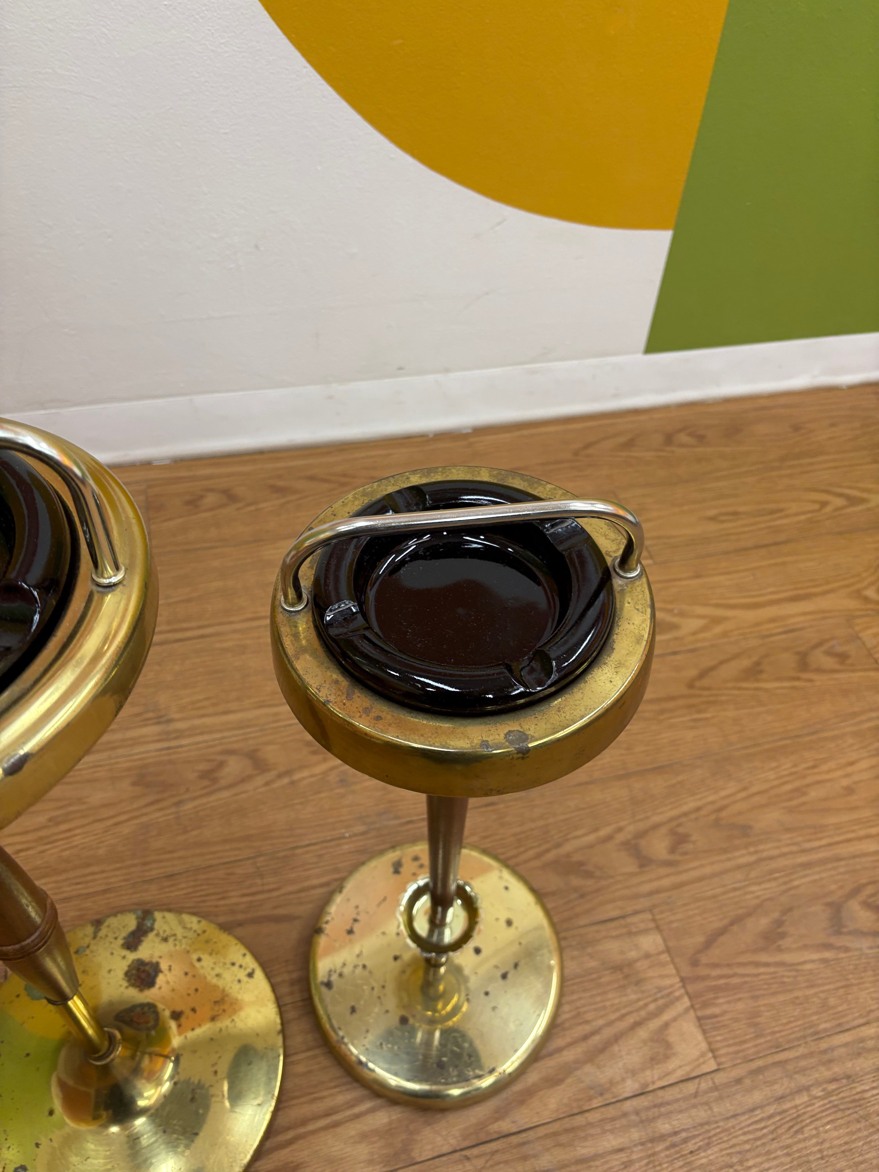 (2) Standing Ashtrays
