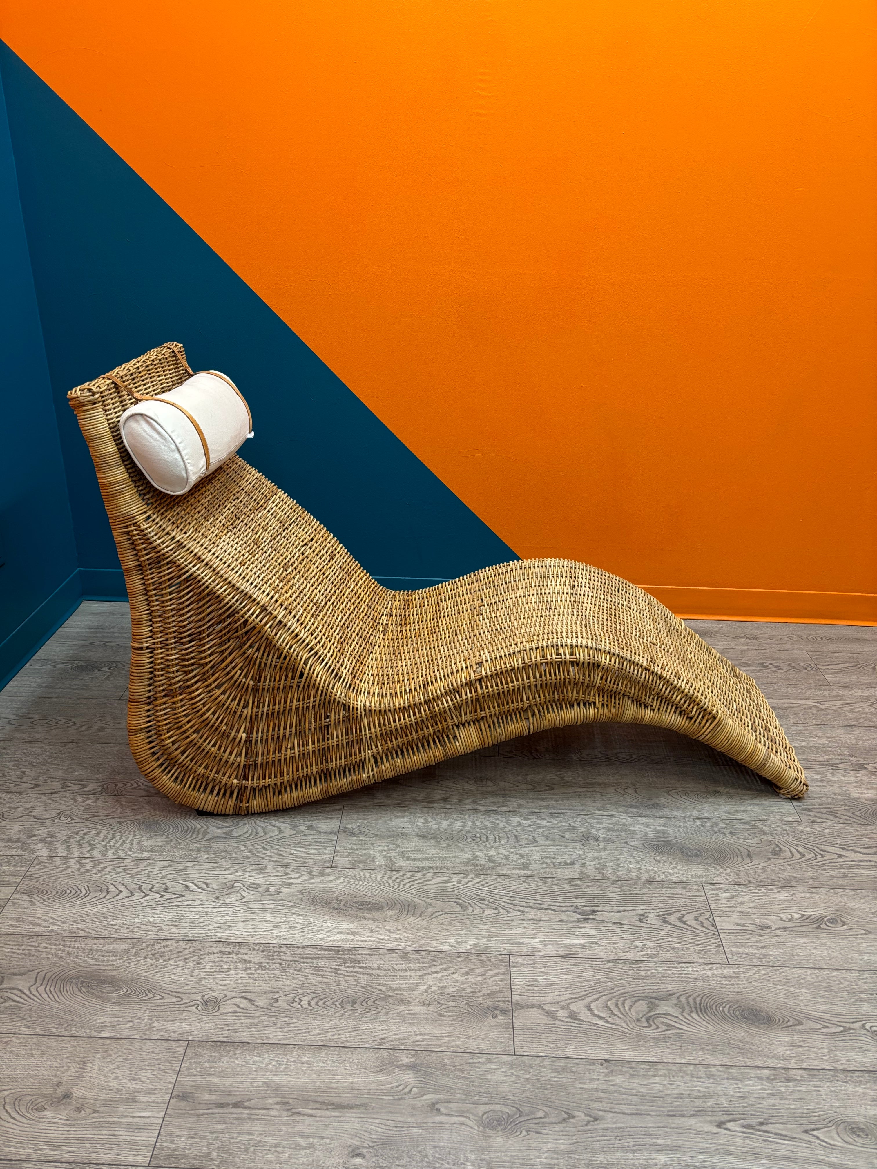 Rattan Chaise Lounge Chair