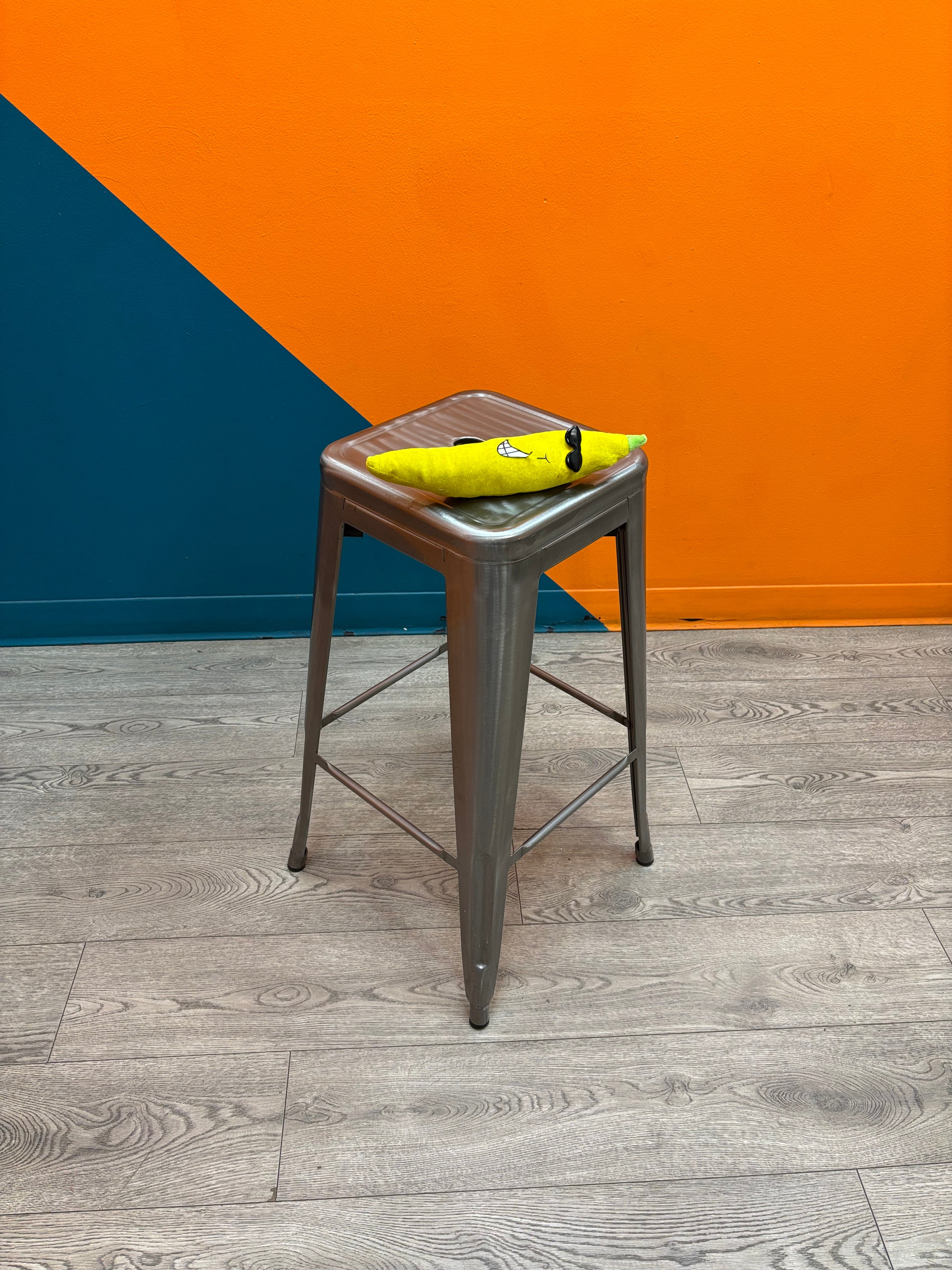 Grey Metal Stool (4 available)