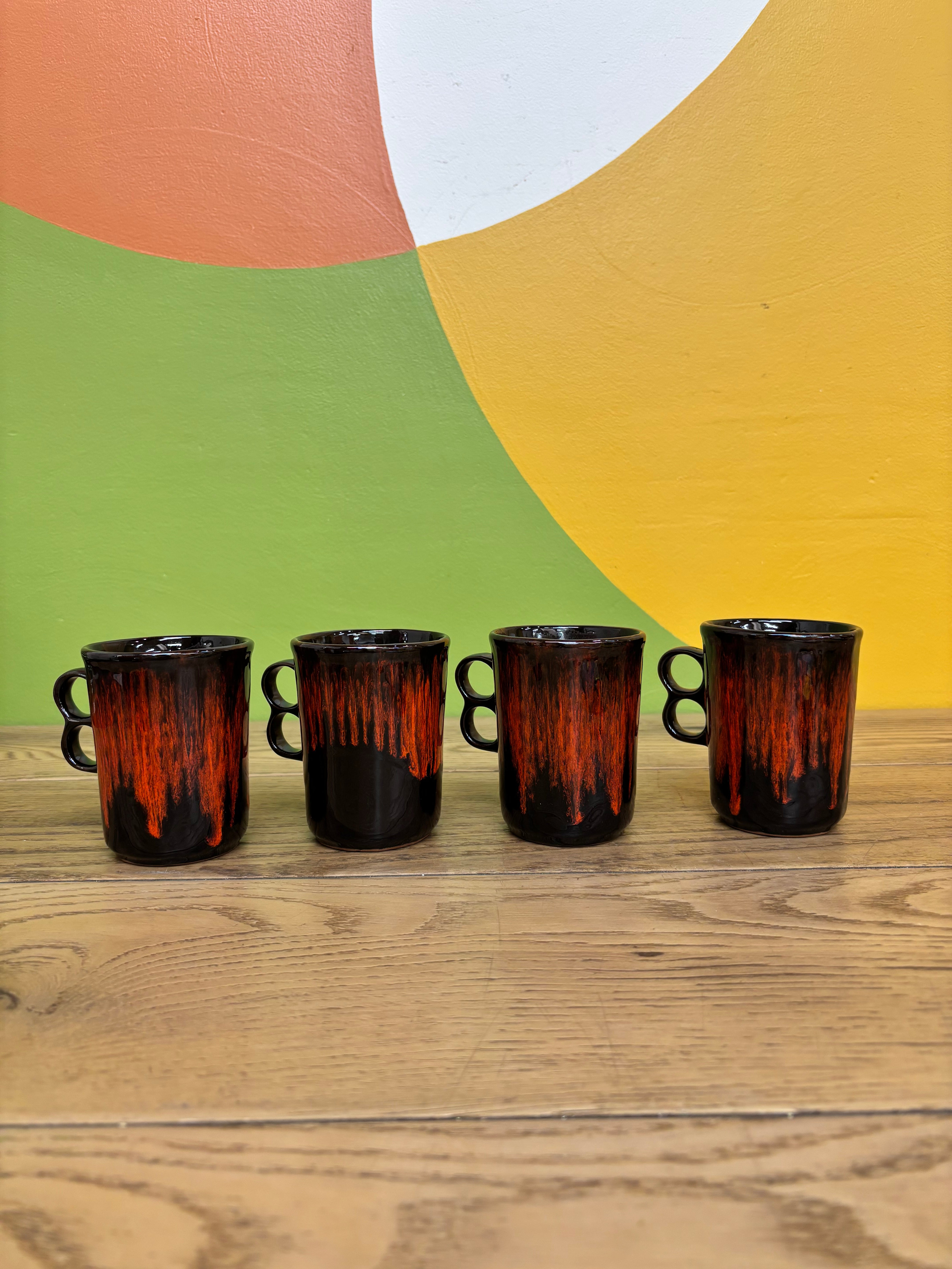 Set of 4 Pottery Mugs