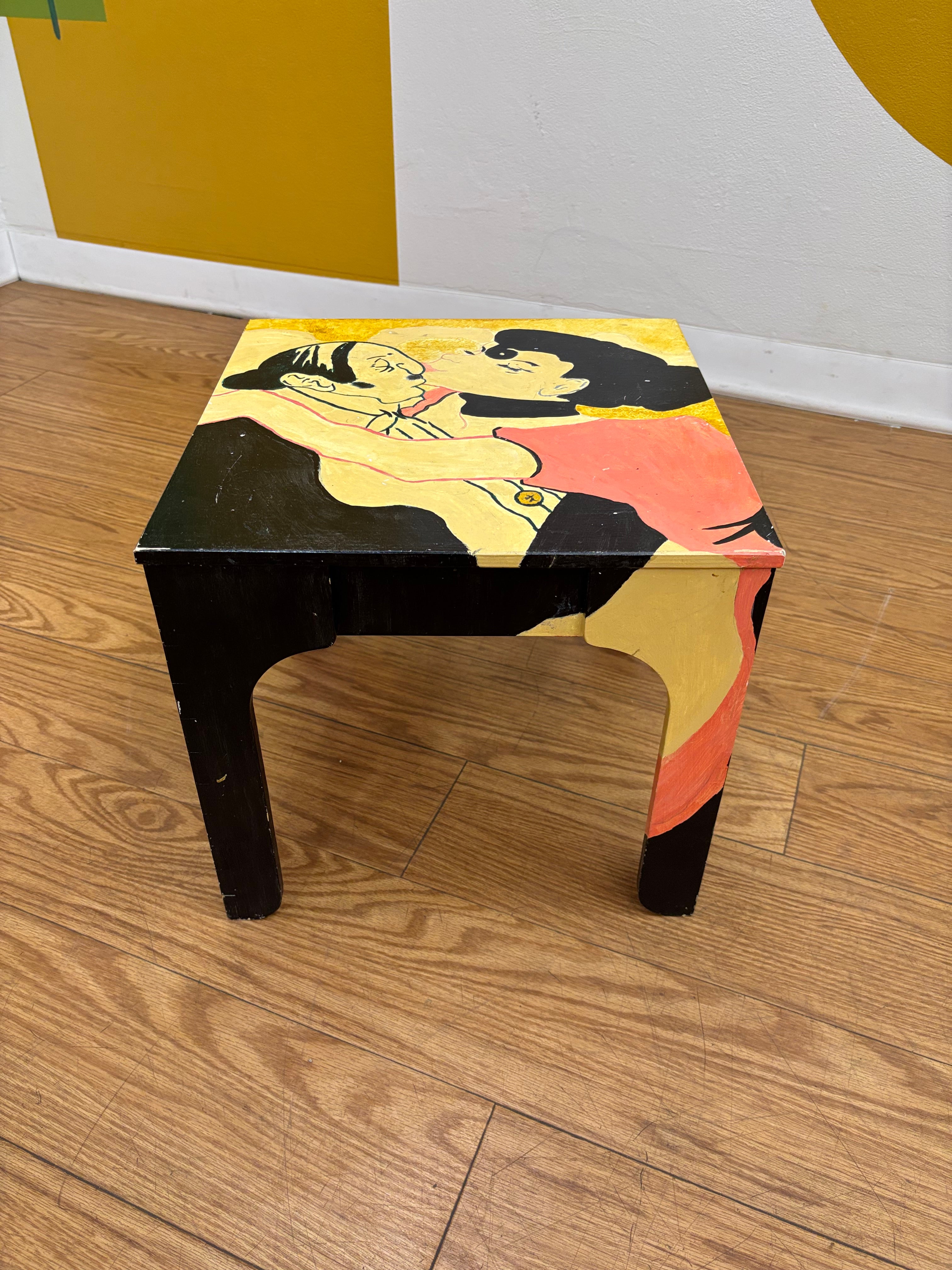 Small Hand Painted Side Table