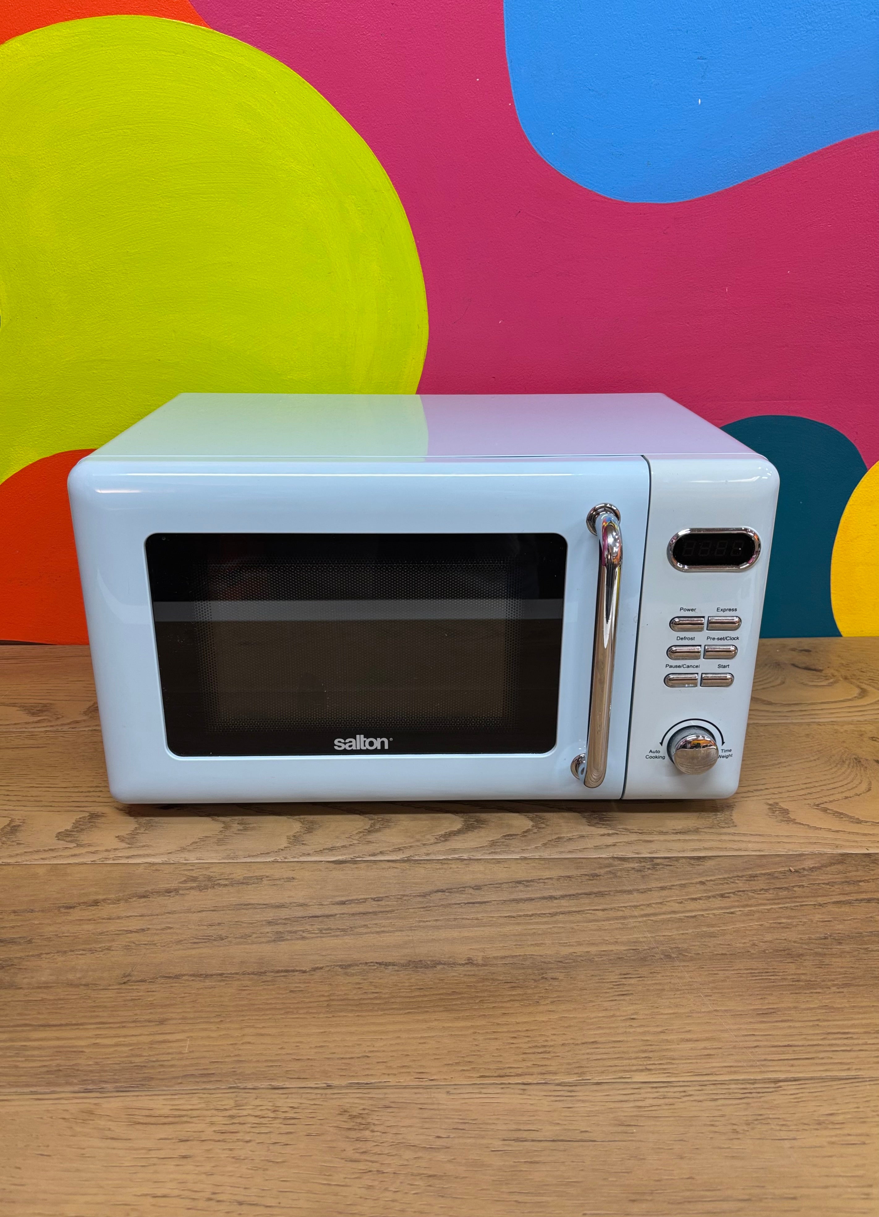 Light Blue Salton Microwave