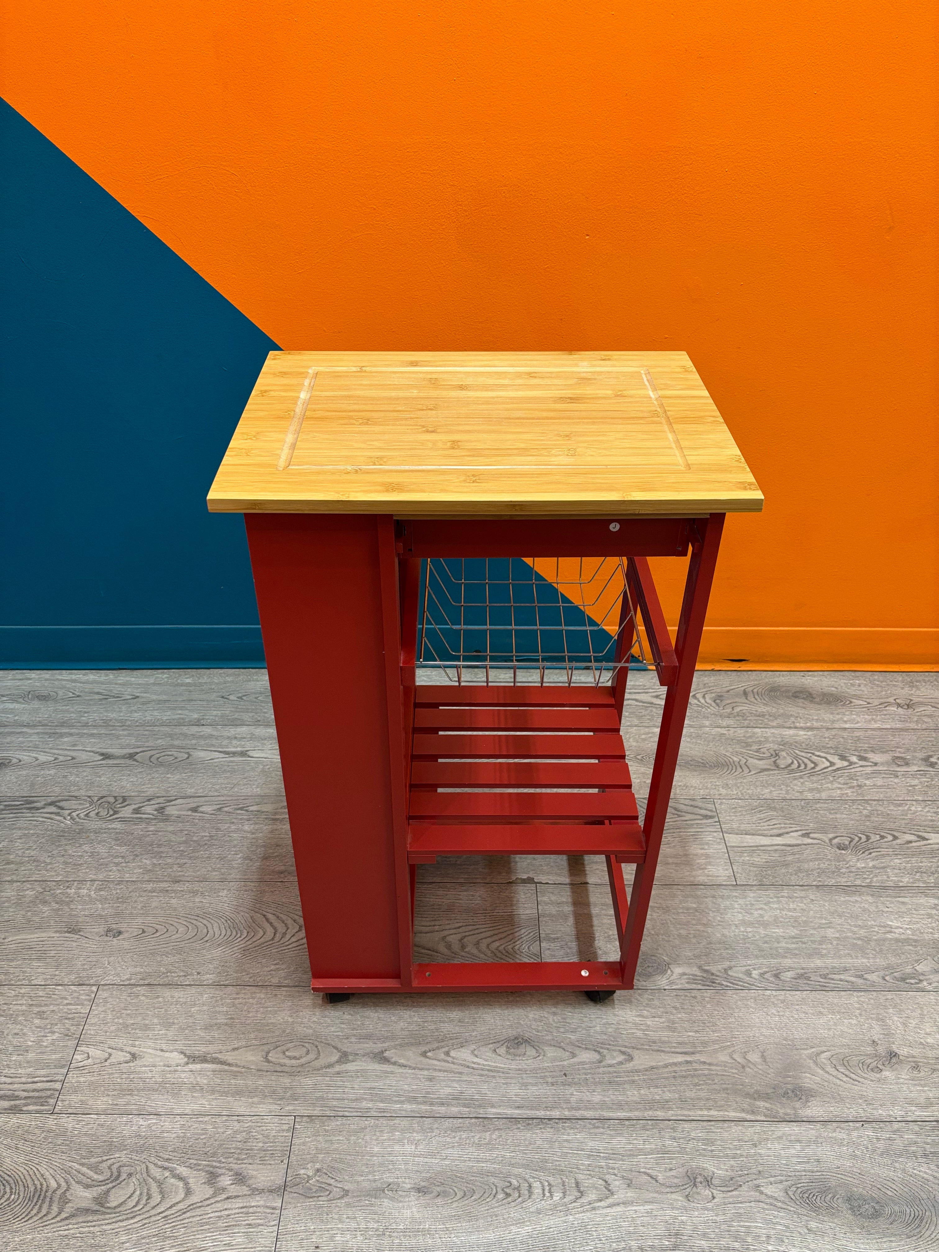 Small Wood Kitchen Cart