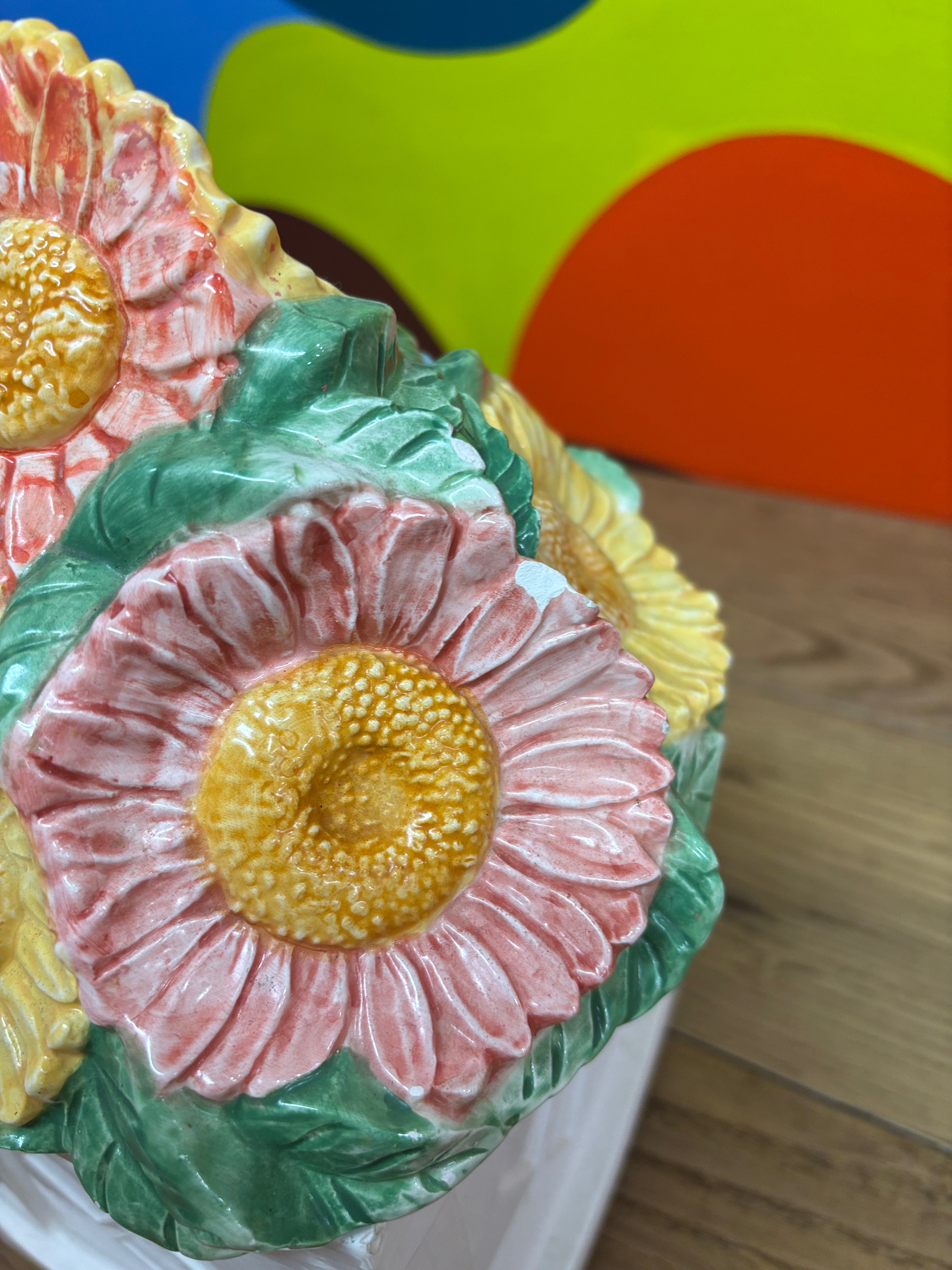 Ceramic Floral Canister
