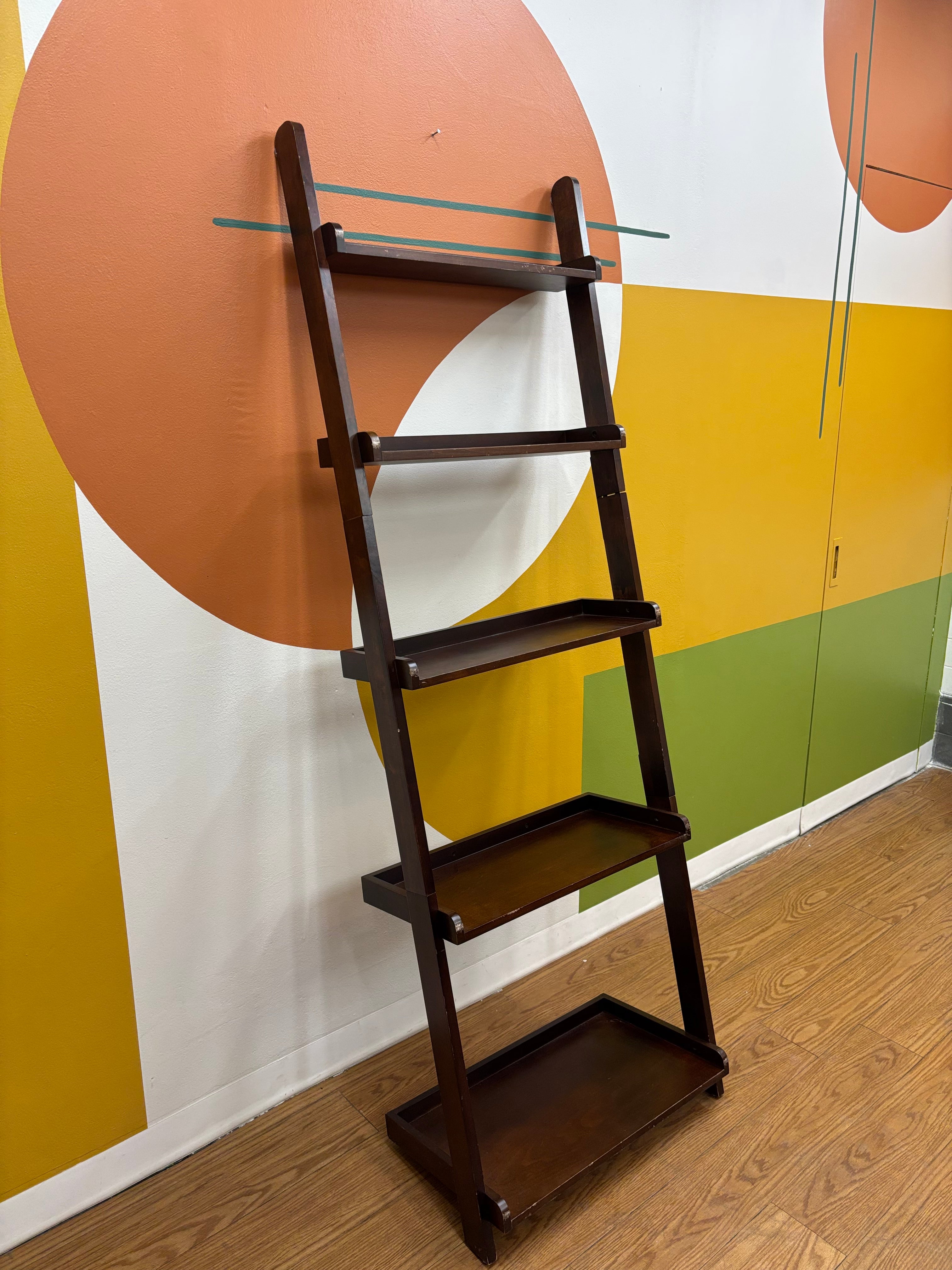 Wood Leaning Ladder Shelf (2 available)