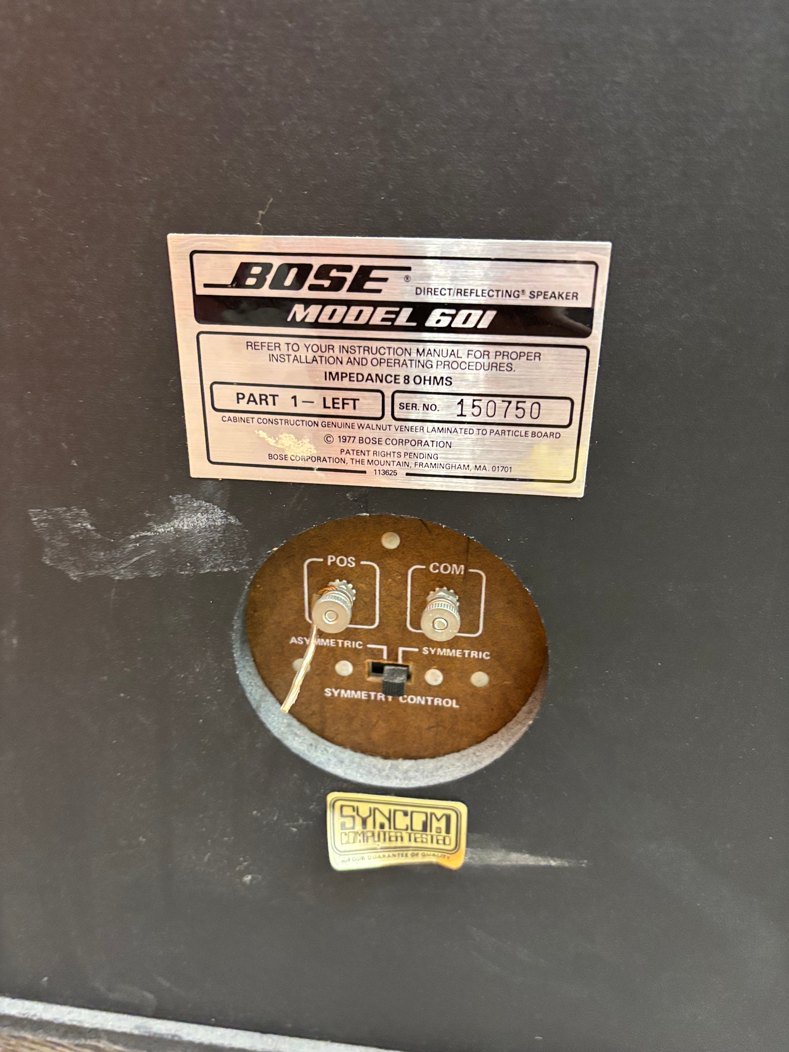 Set of Bose 601 Cabinet Speakers