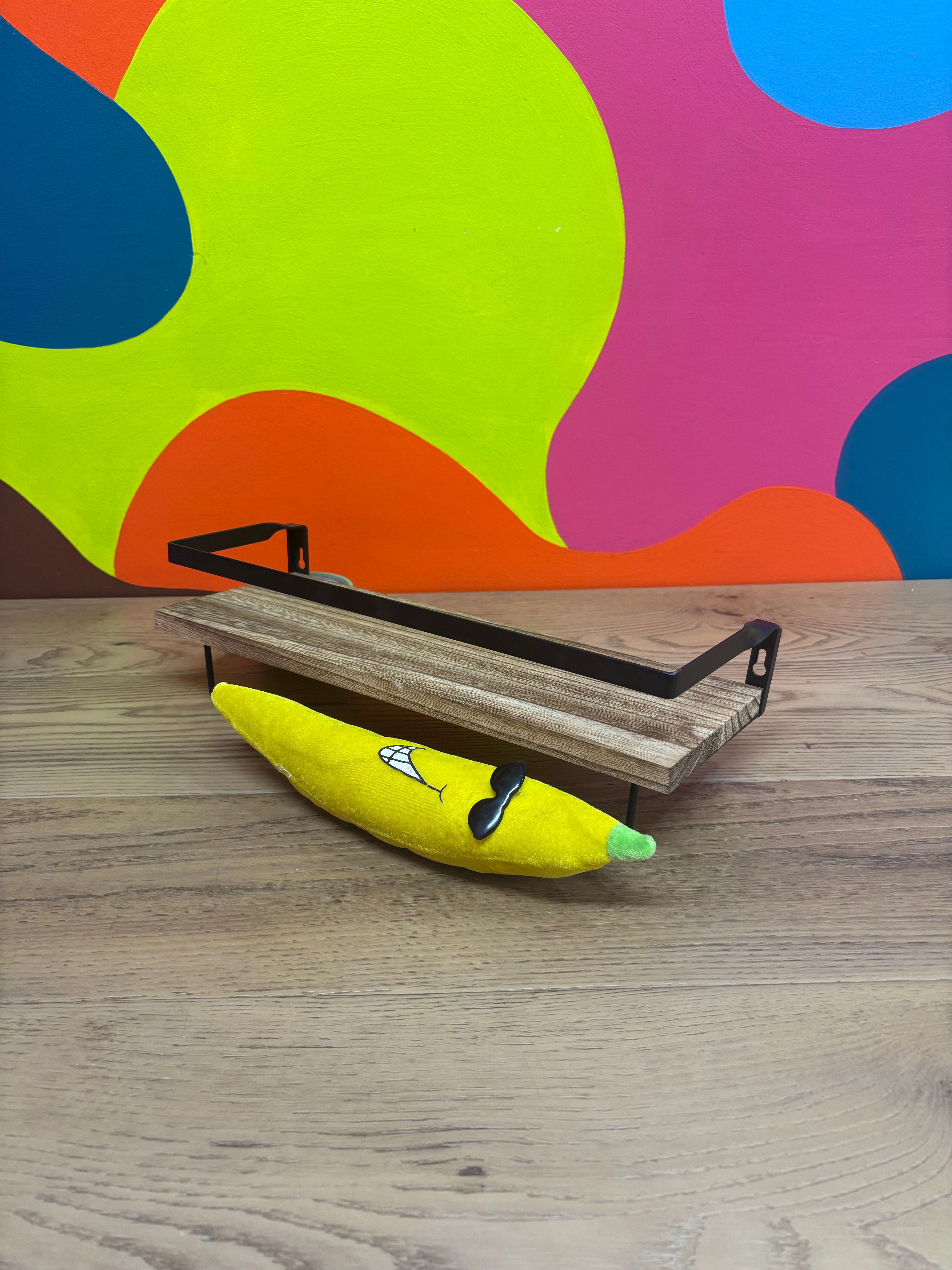 Wood and Metal Wall Shelf #1