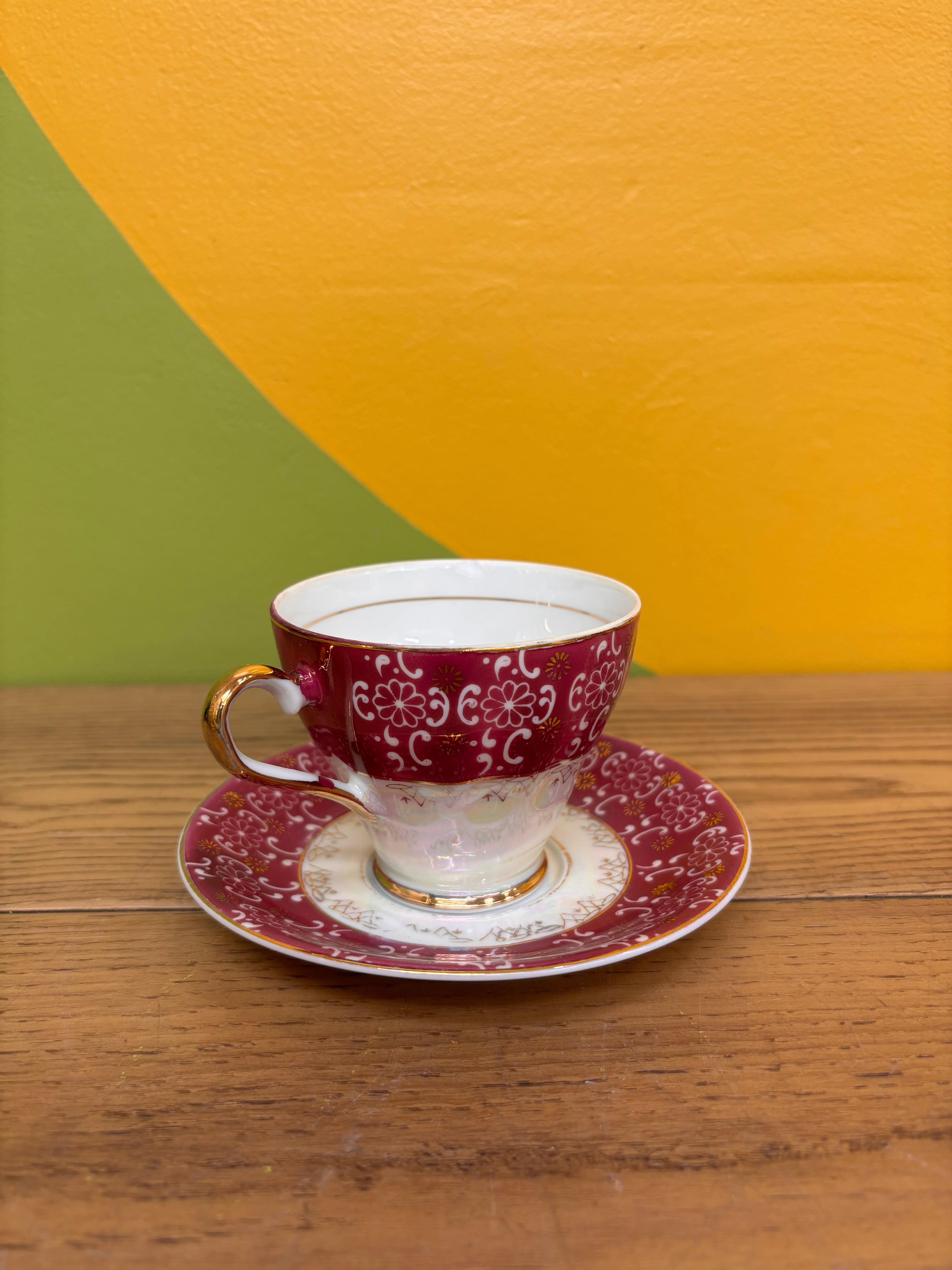 Set of 3 Teacups and Saucers