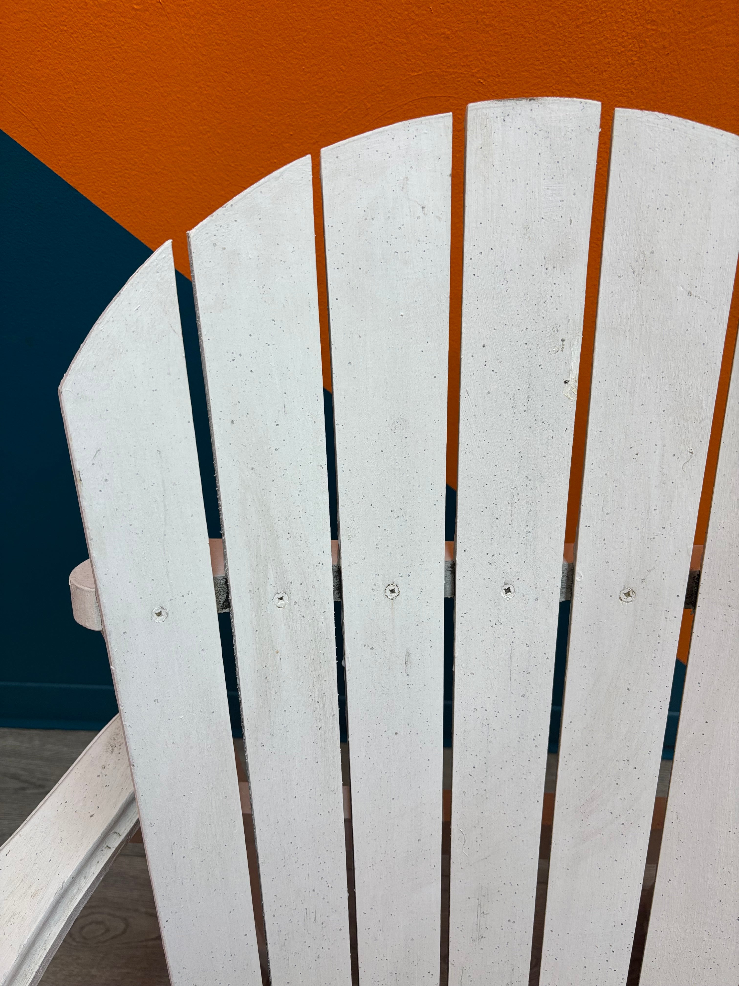 White Wood Adirondack Lounge Chair #2