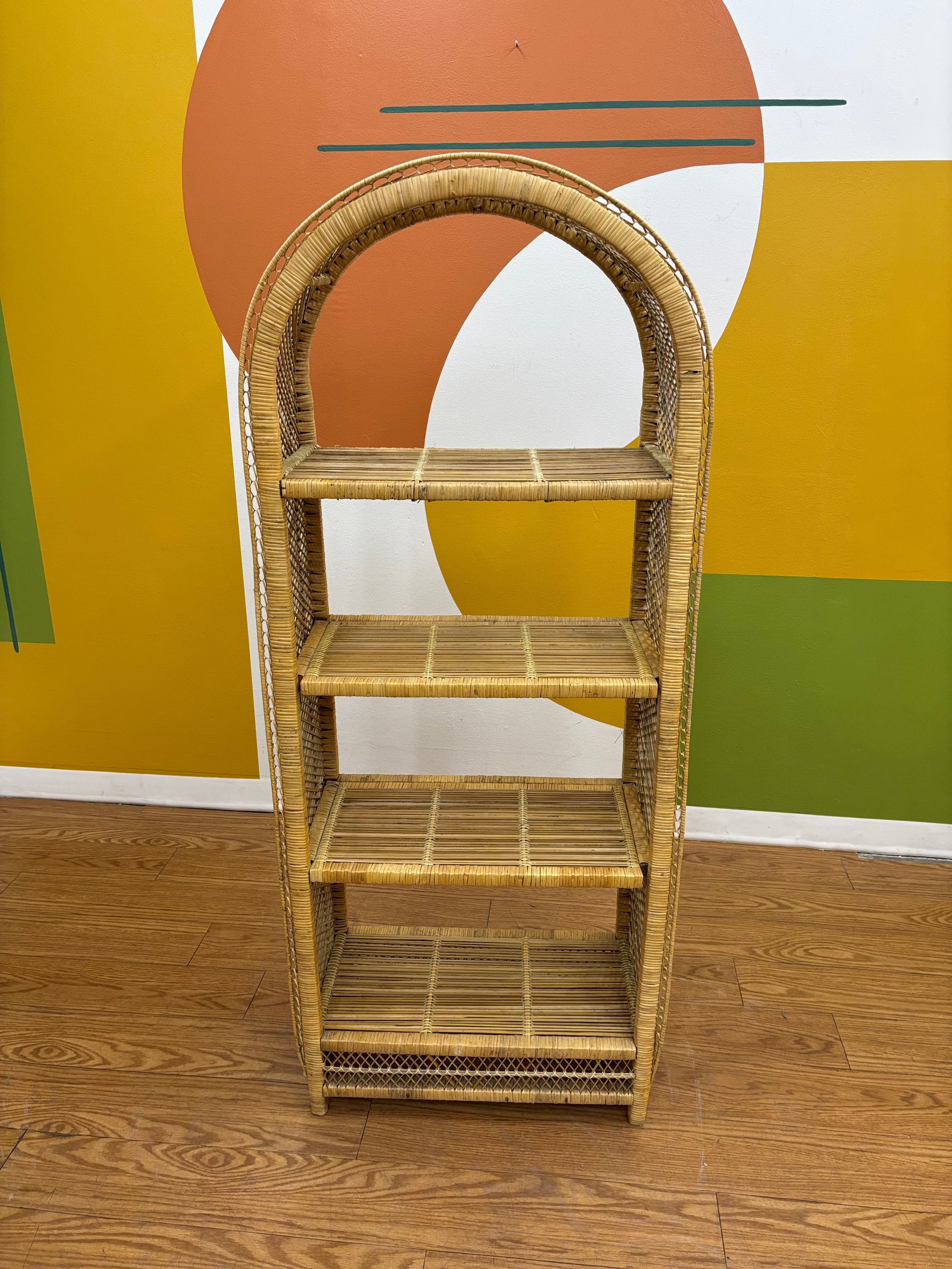 Arched Wicker Shelf