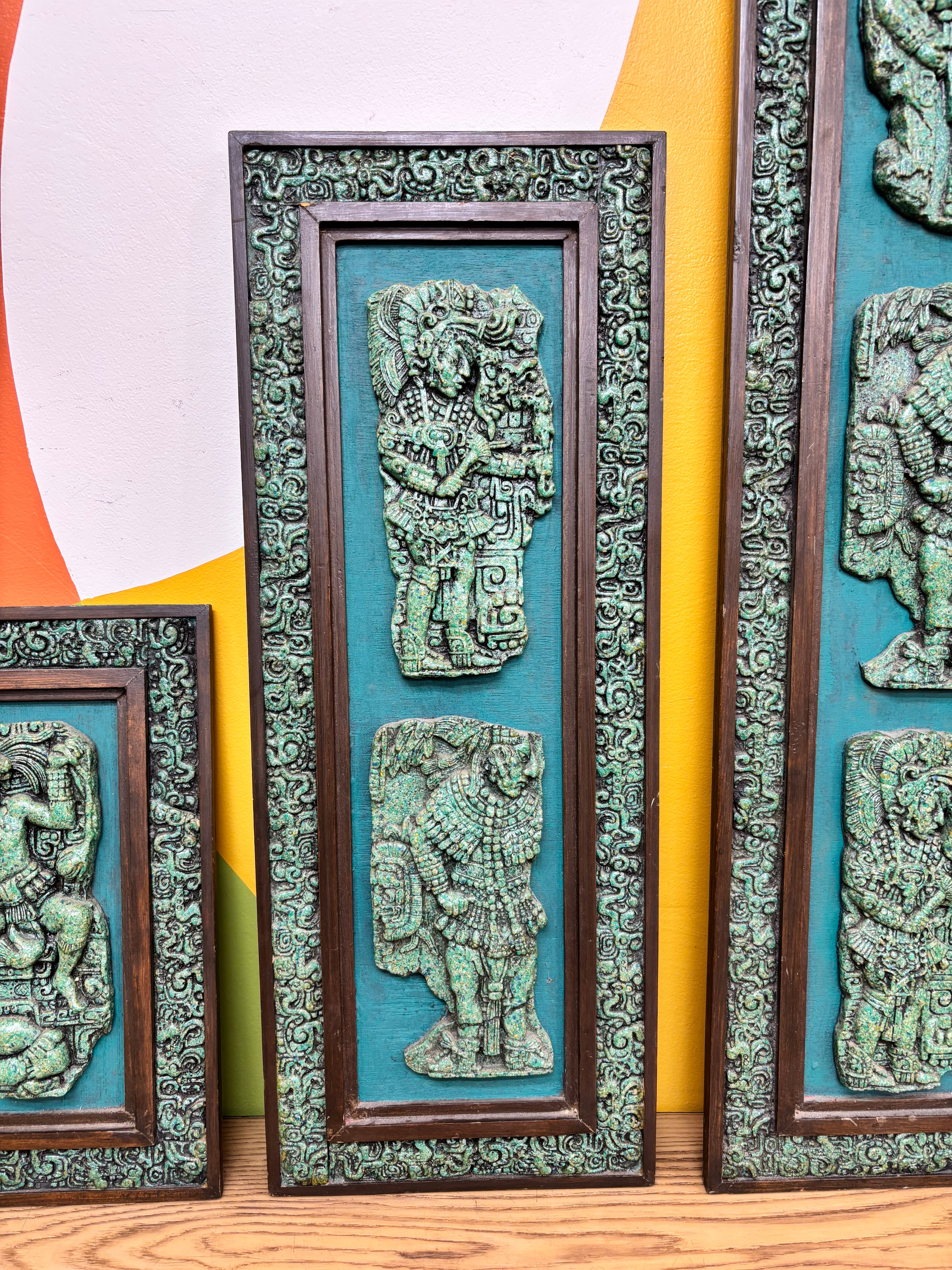 Set of 3 Mayan Style Art