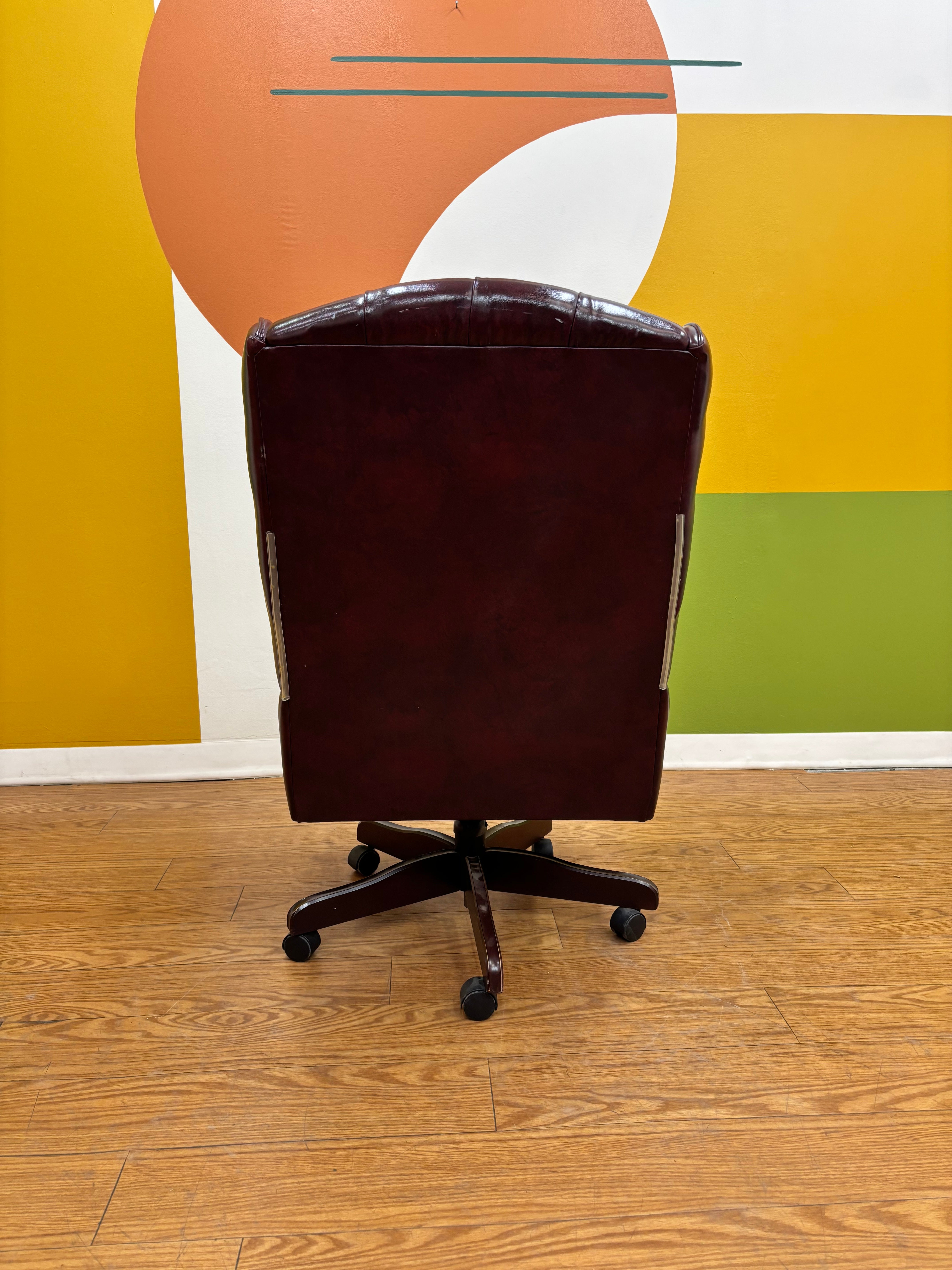Red Tufted Office Chair