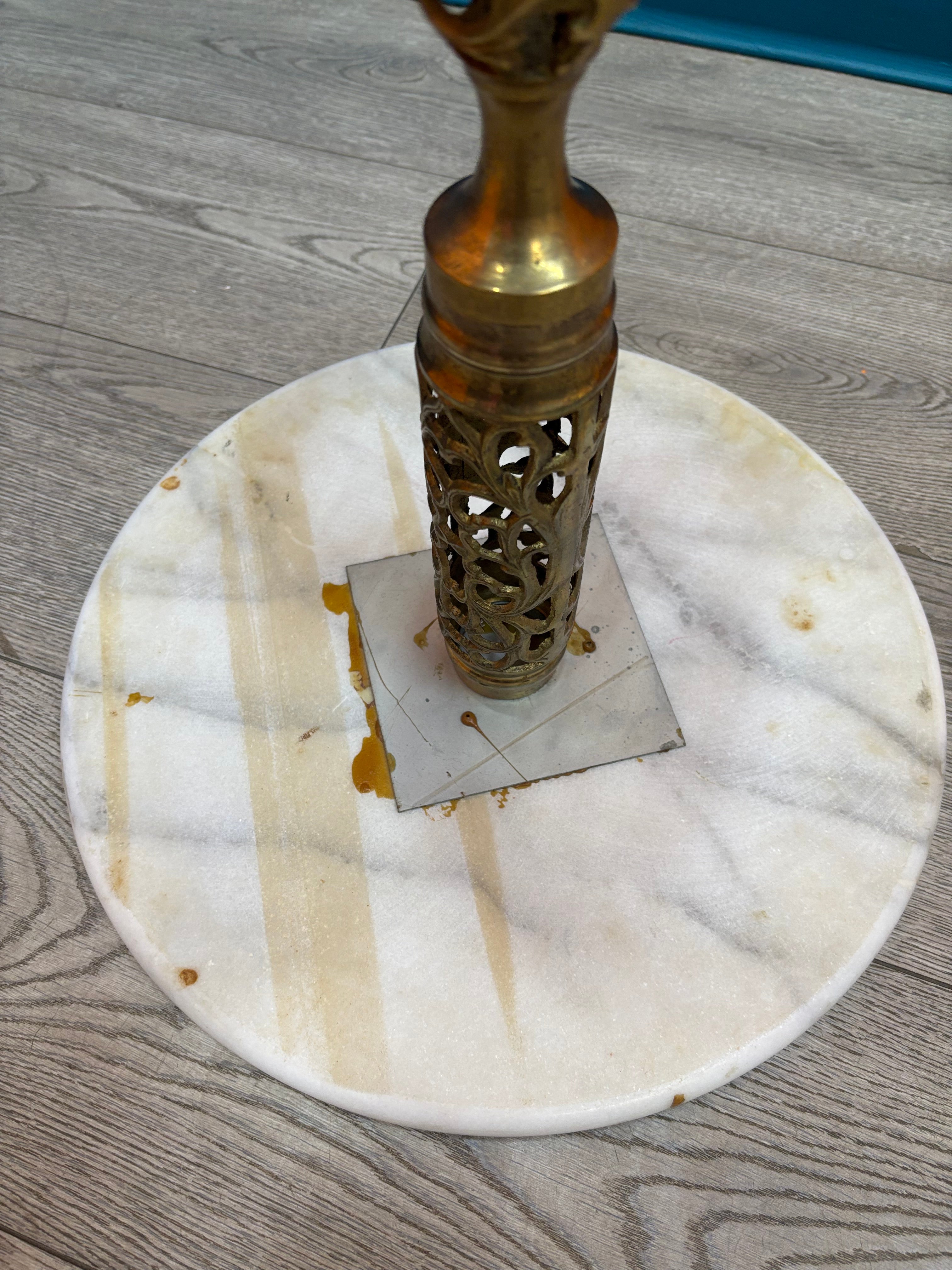 Brass and Marble Side Table #2