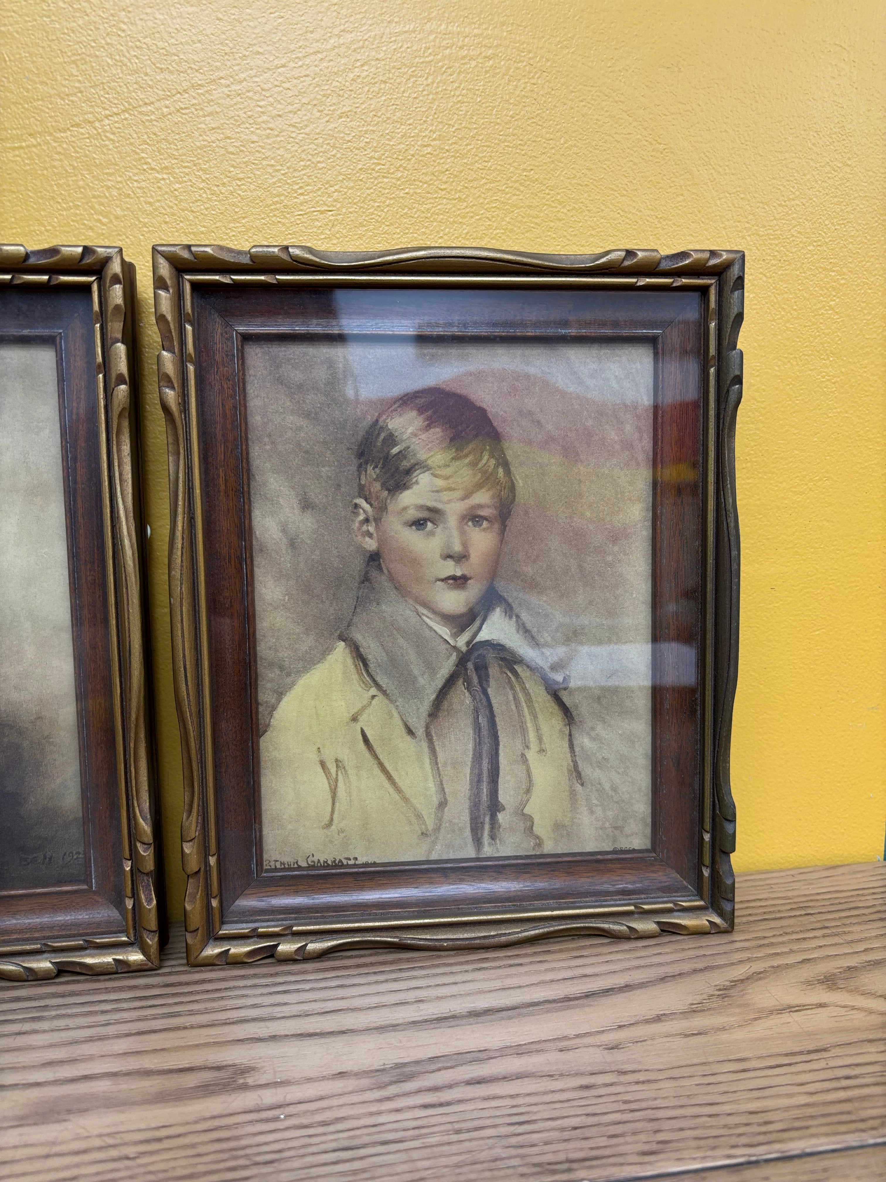 Charlotte & Peter Gold Framed Portraits