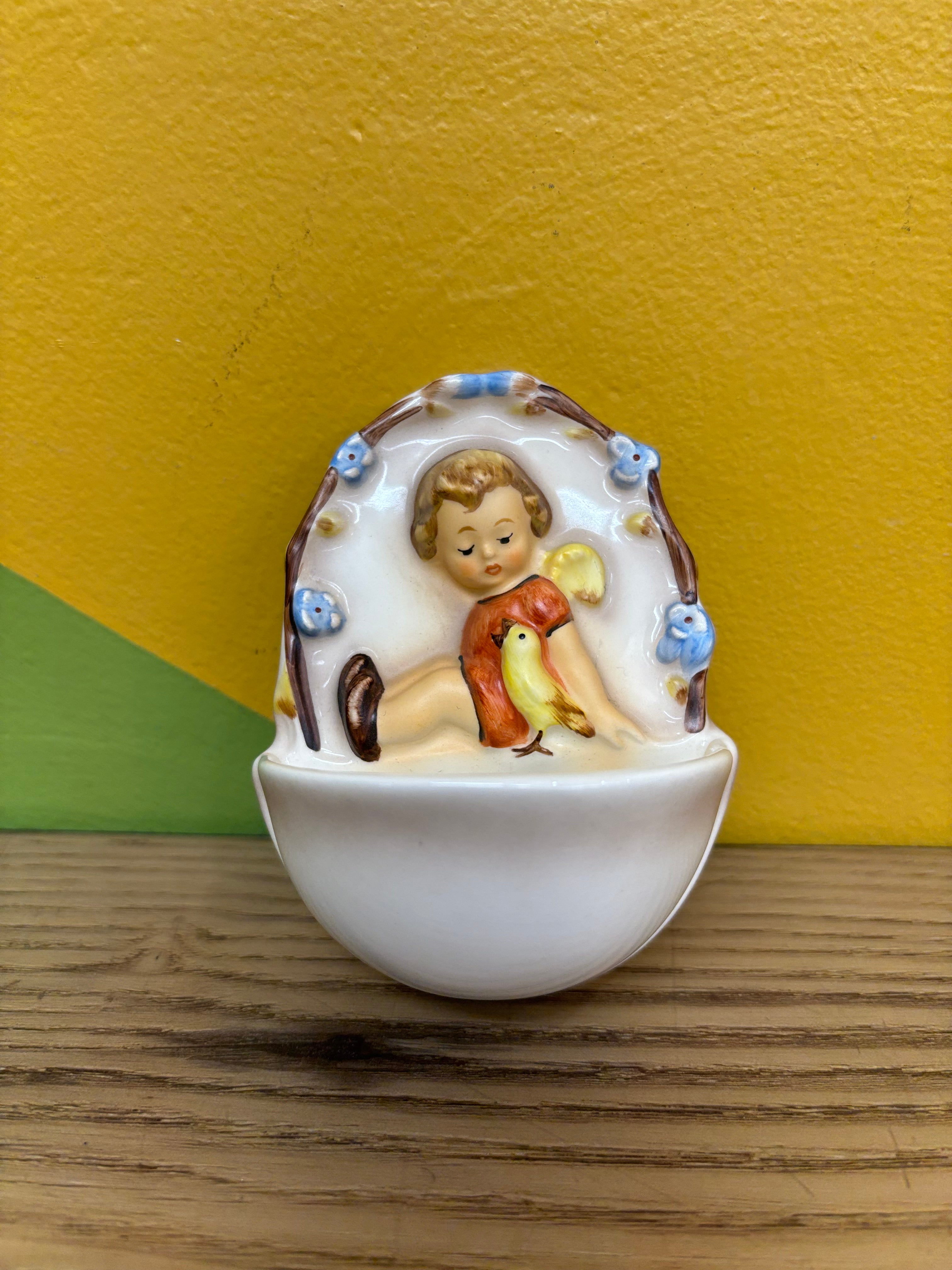 Goebel Hummel Figurine - Angel Sitting With Bird