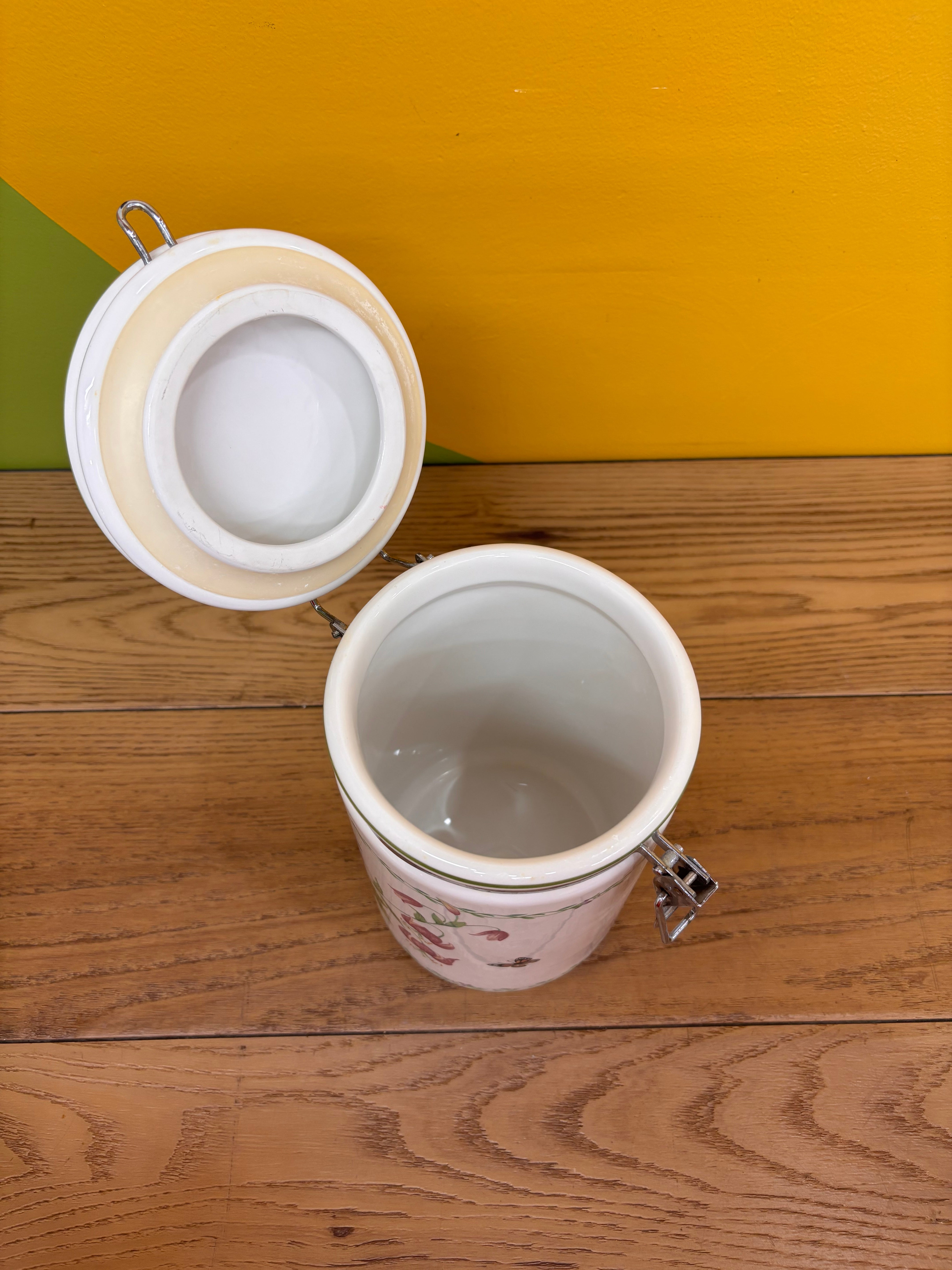 Tall Floral Canister