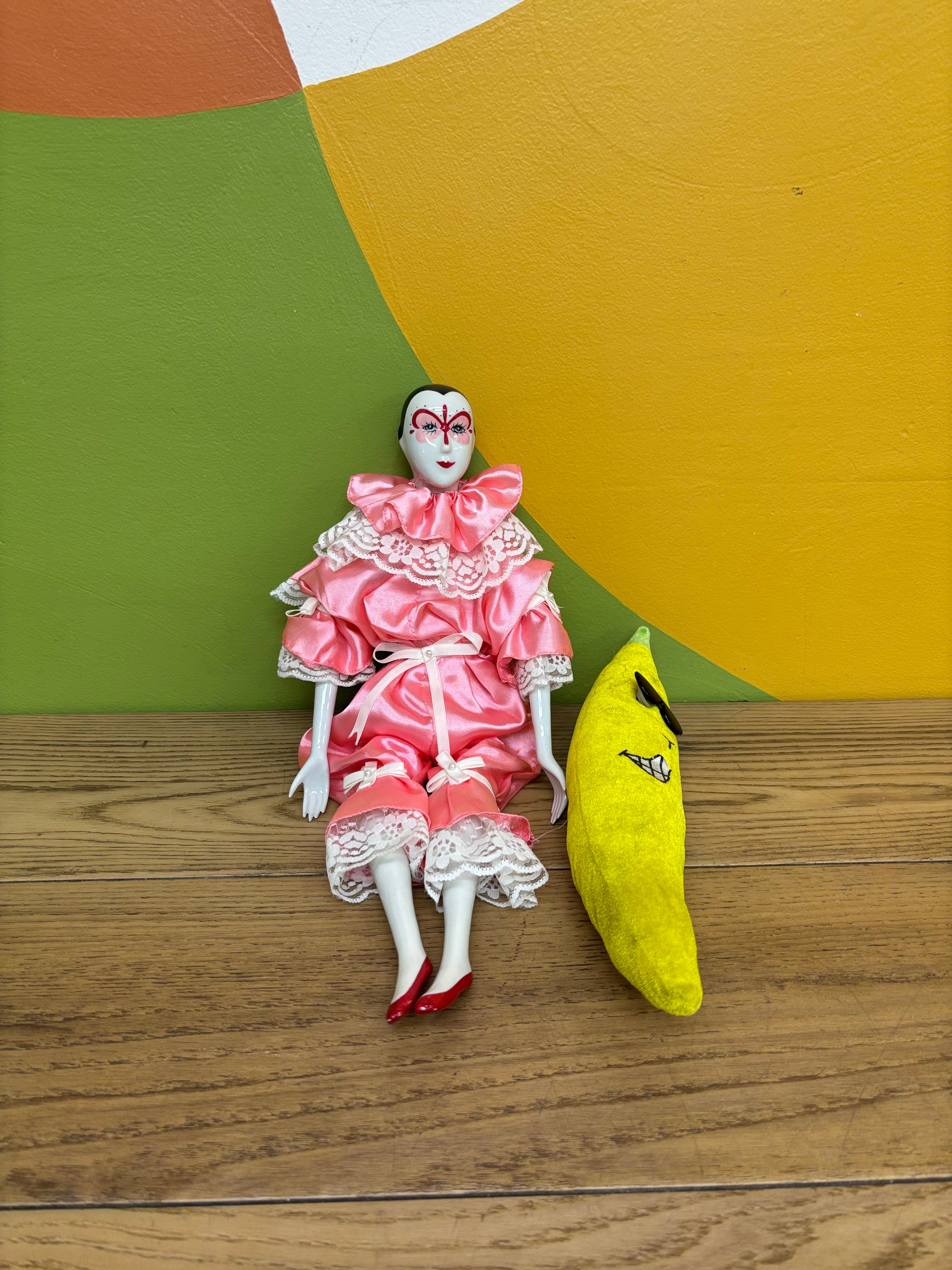 Porcelain Pierrot Doll