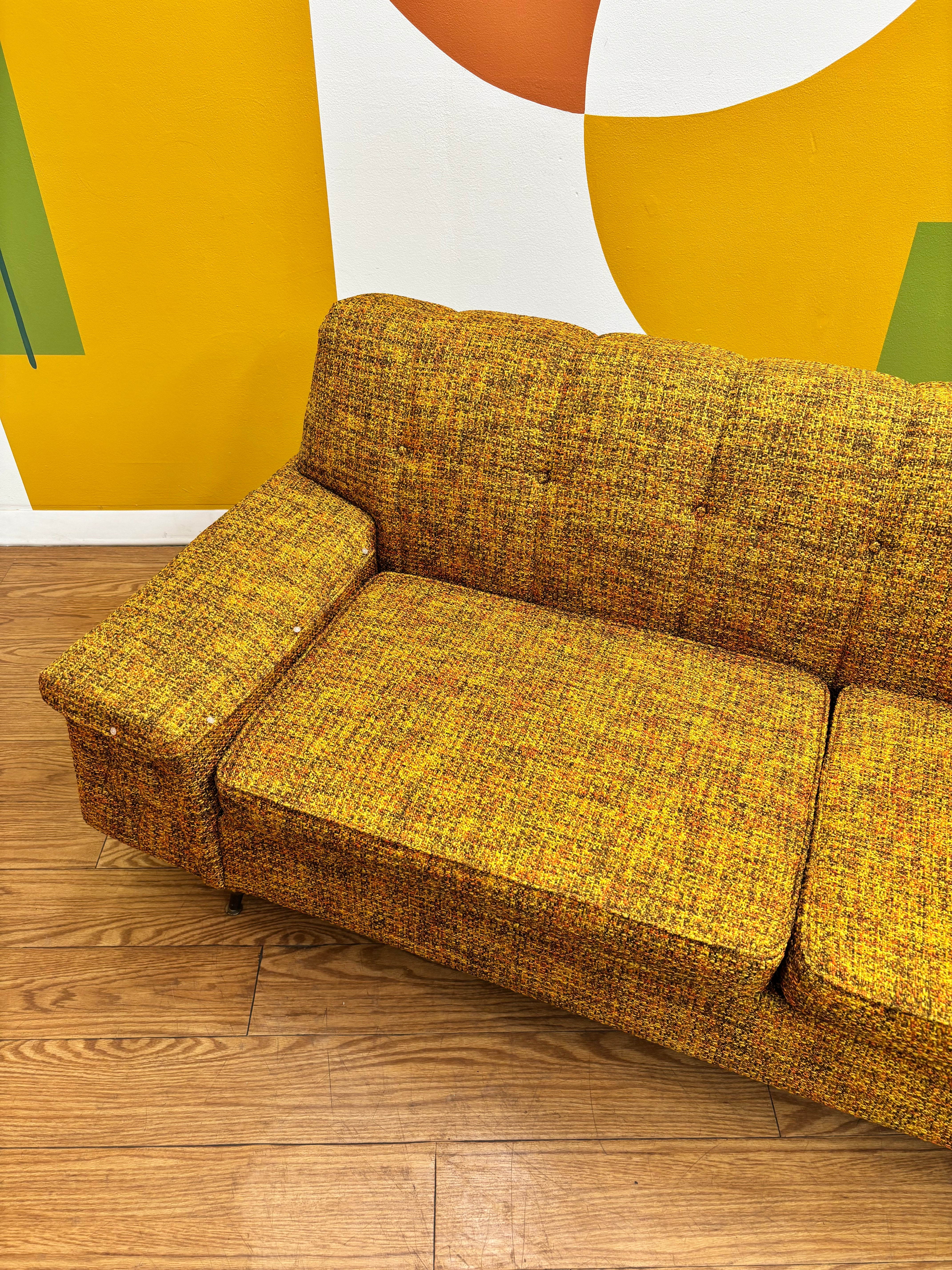 Yellow Tweed Sofa