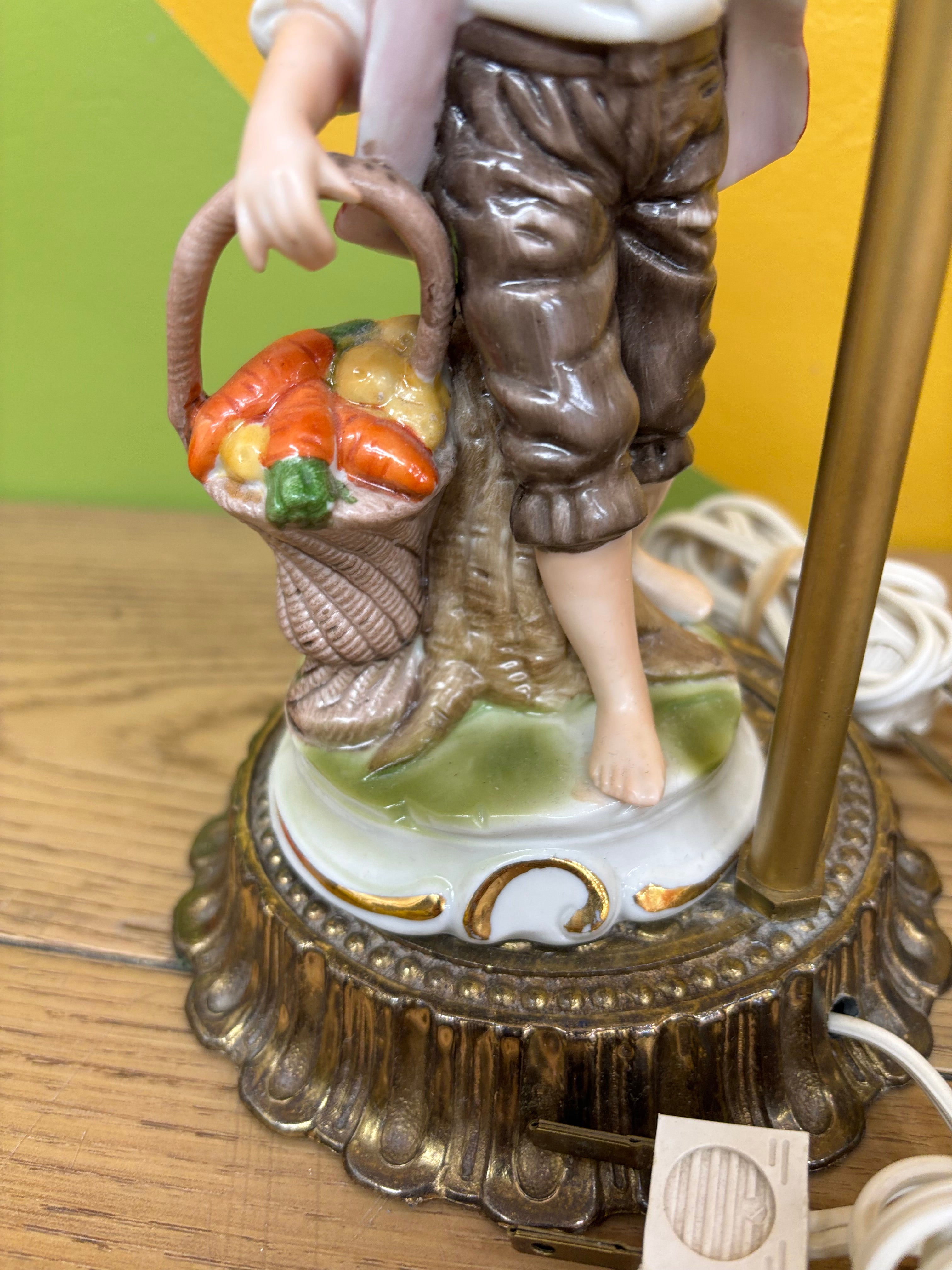 Ceramic Boy & Girl Lamps