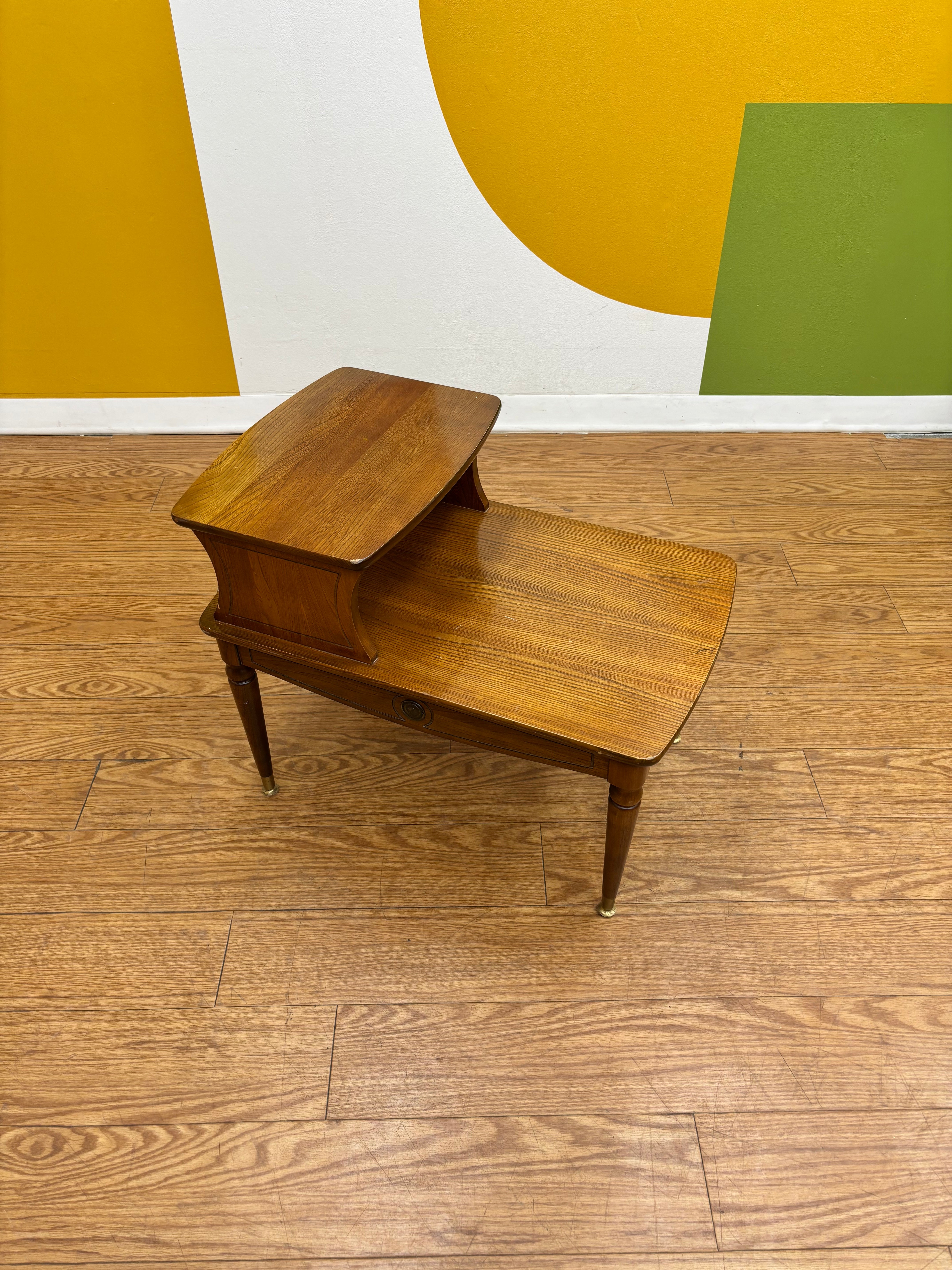 Two-Tier Wood End Table
