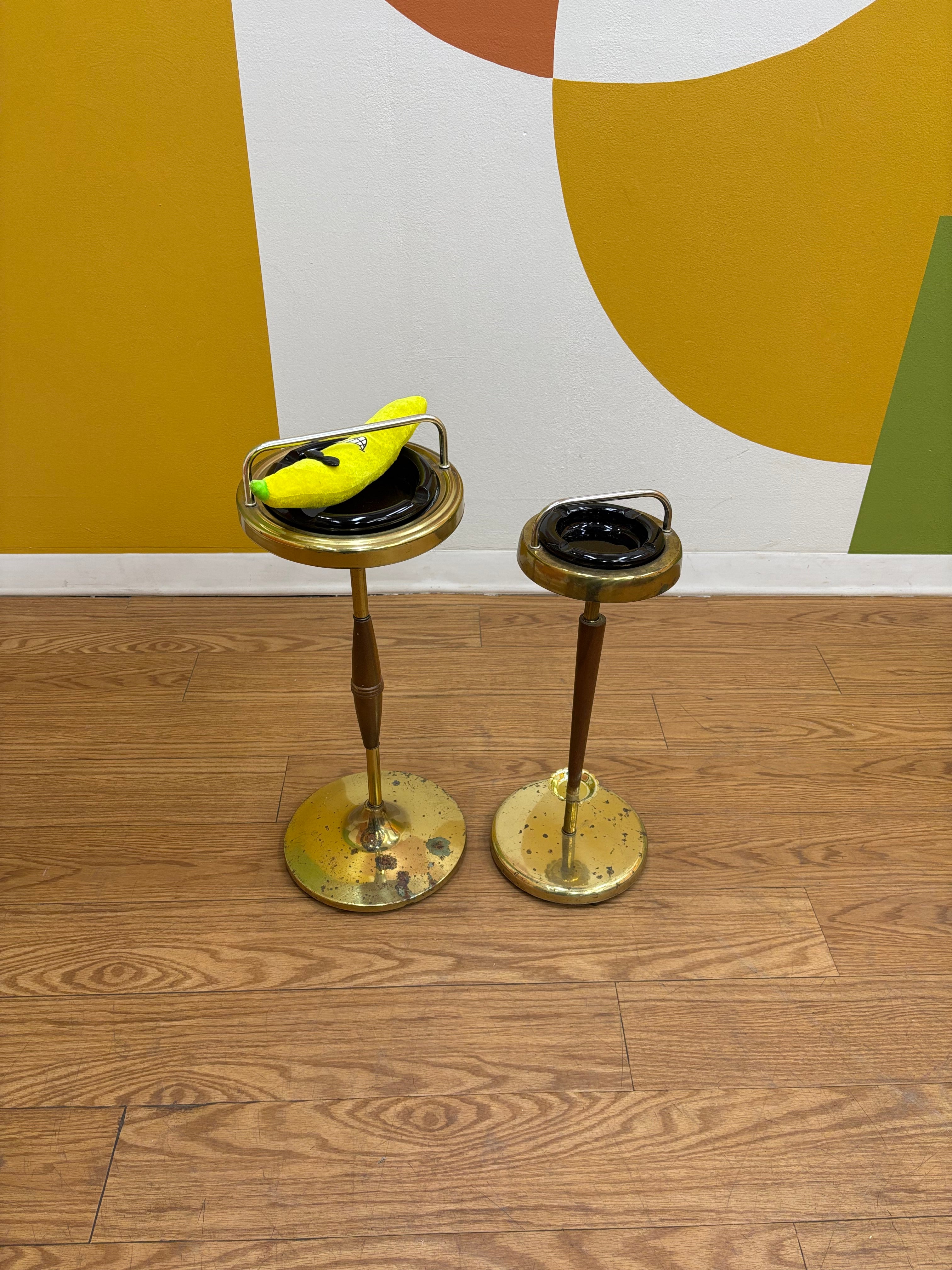 (2) Standing Ashtrays