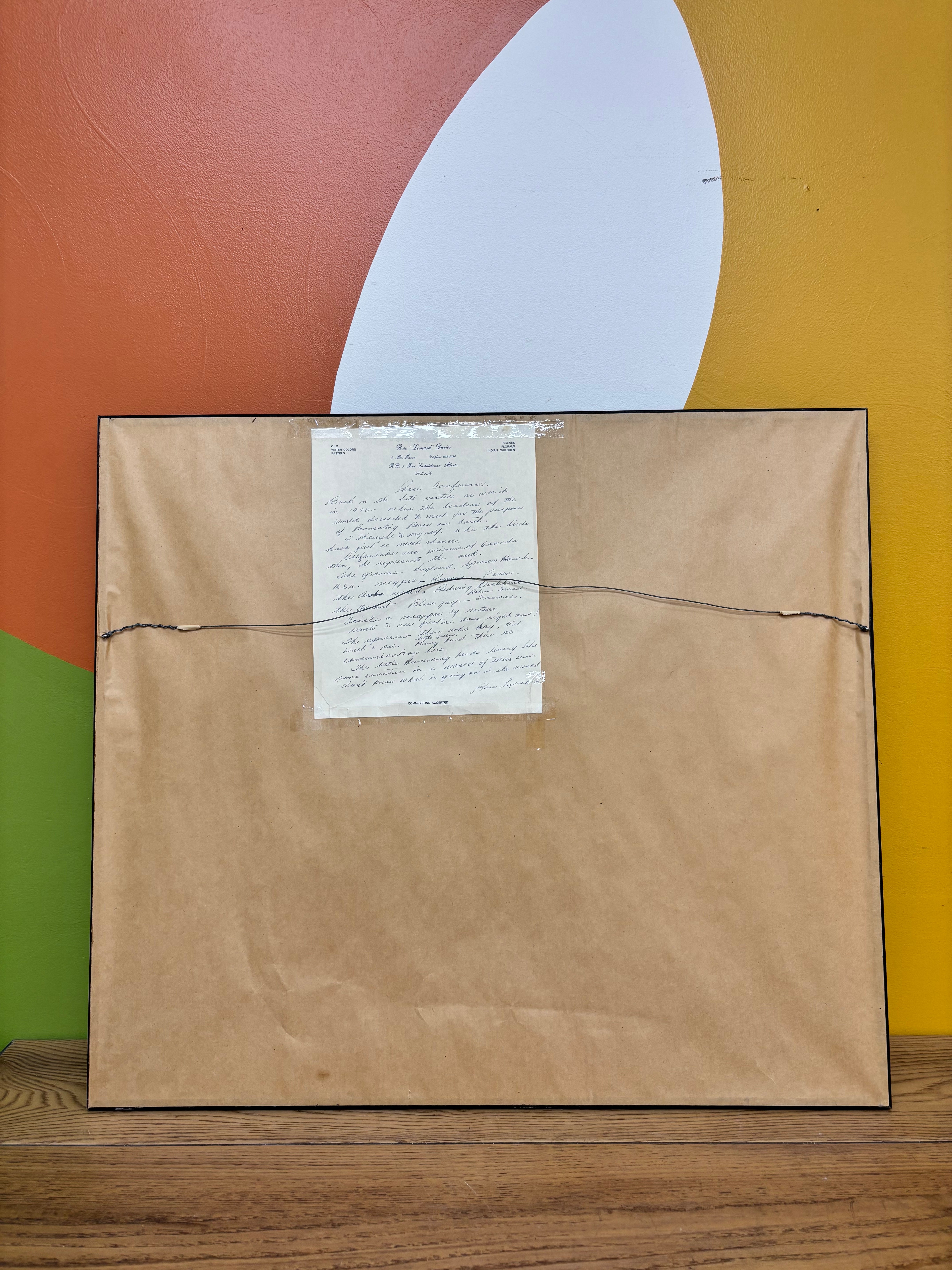 Framed "Peace Conference" Art