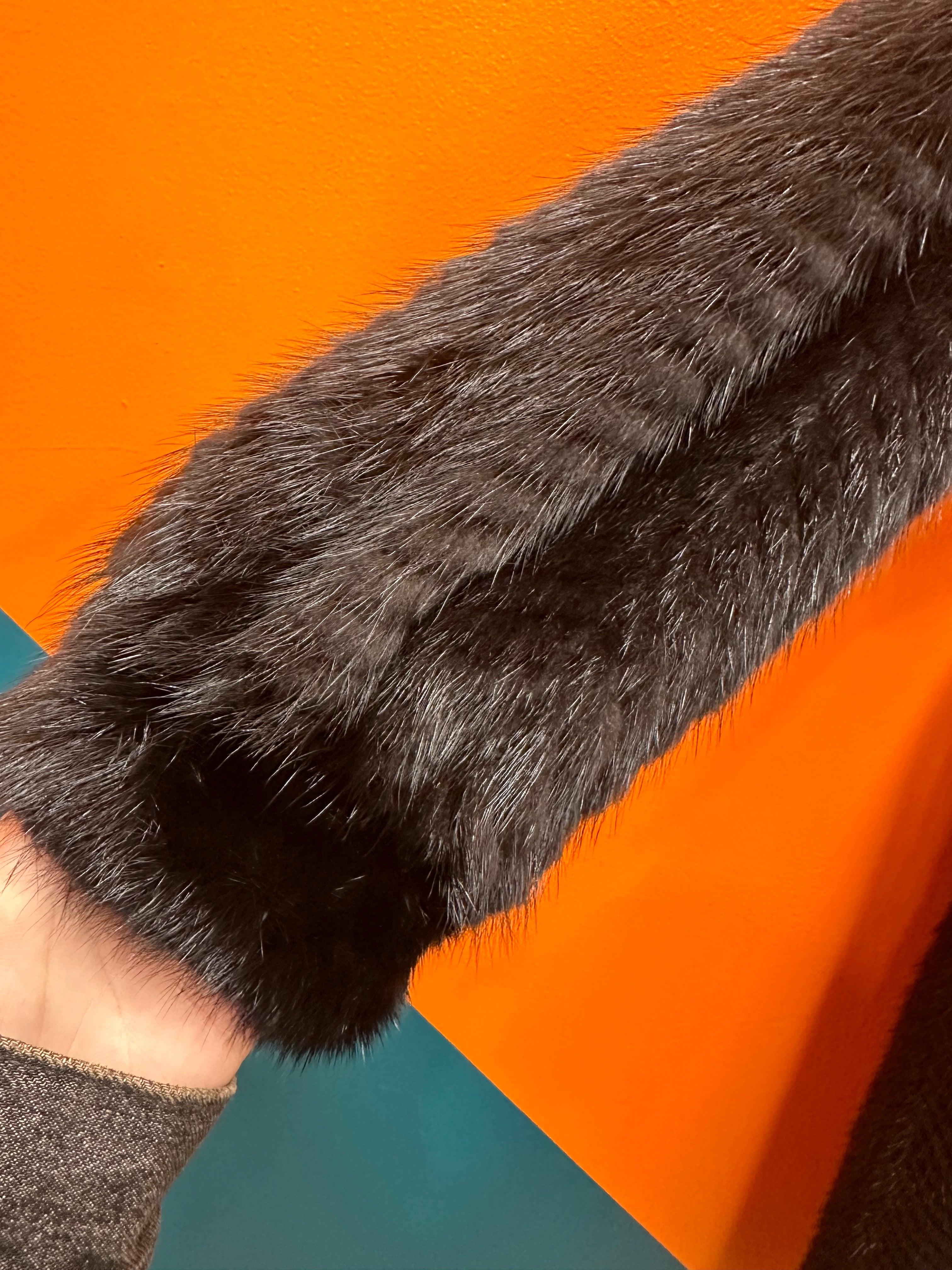 Black Reversible Custom Real Mink Fur Coat