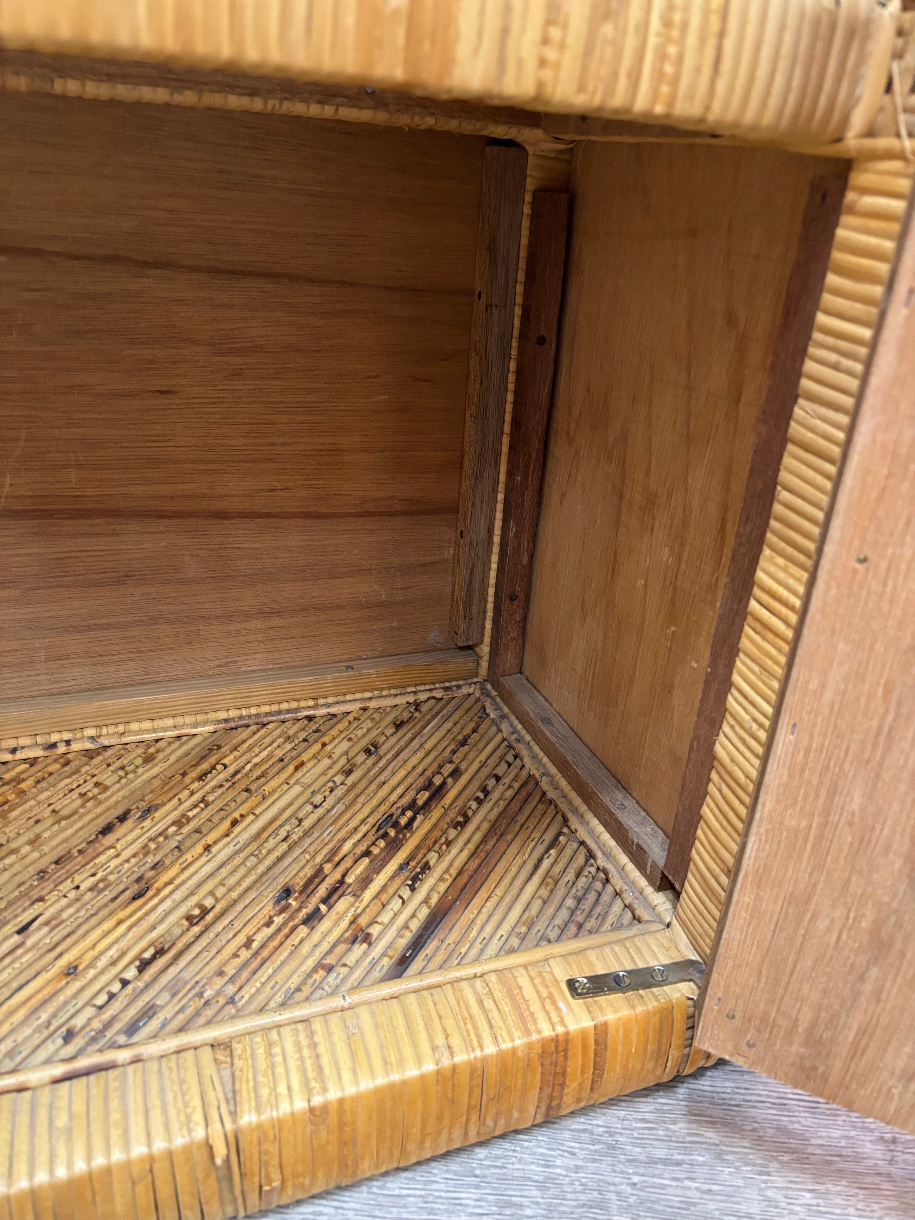 Tall Rattan Shelf
