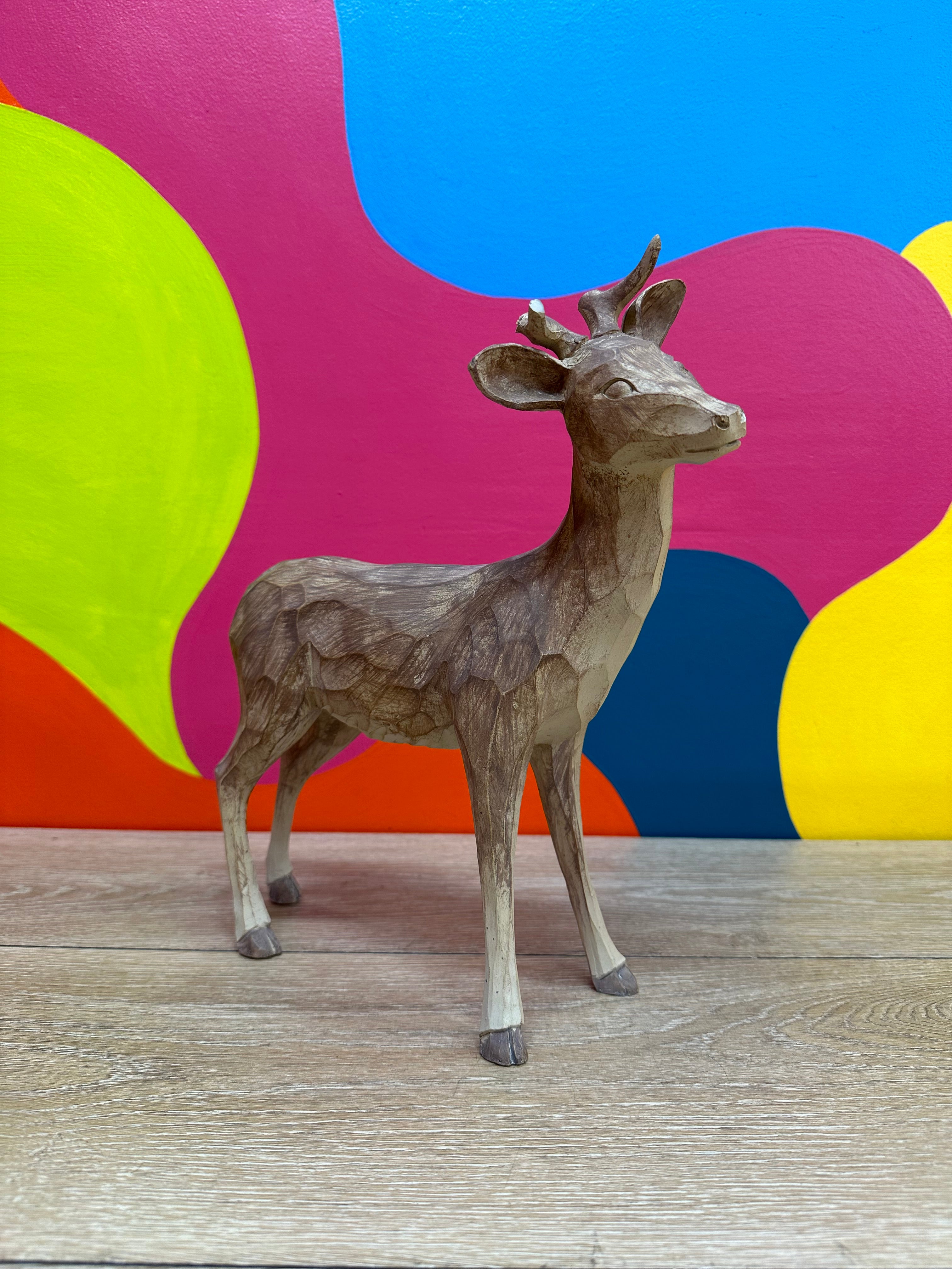 Wooden Deer Decor