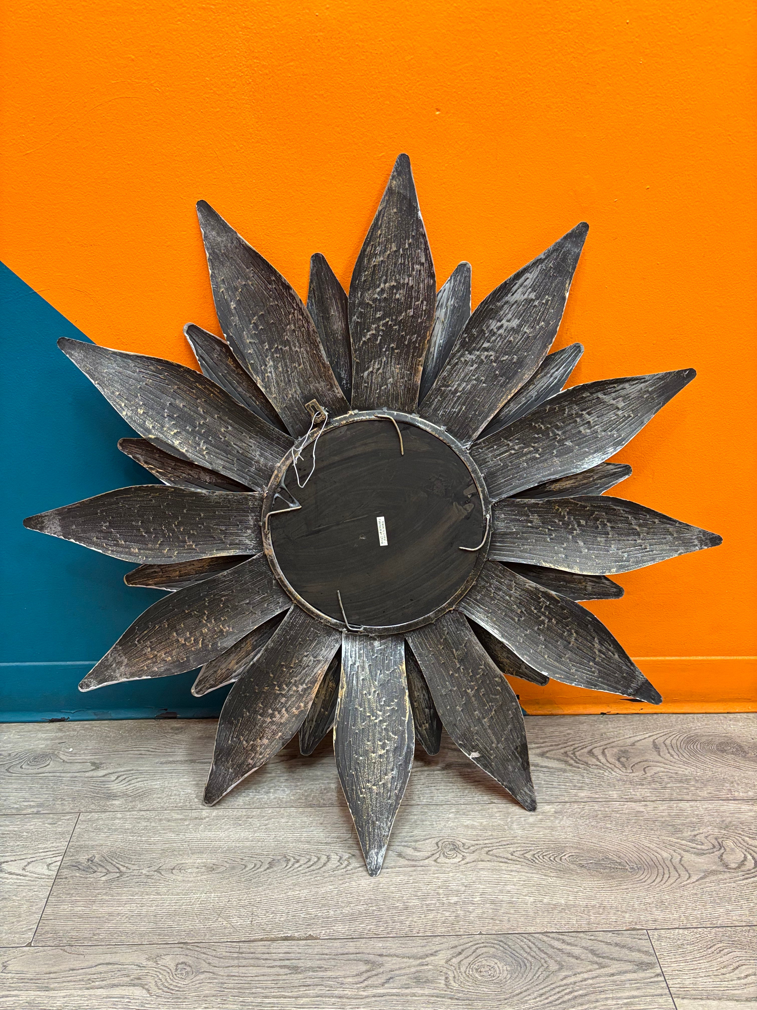 Sunburst Shaped Wall Mirror