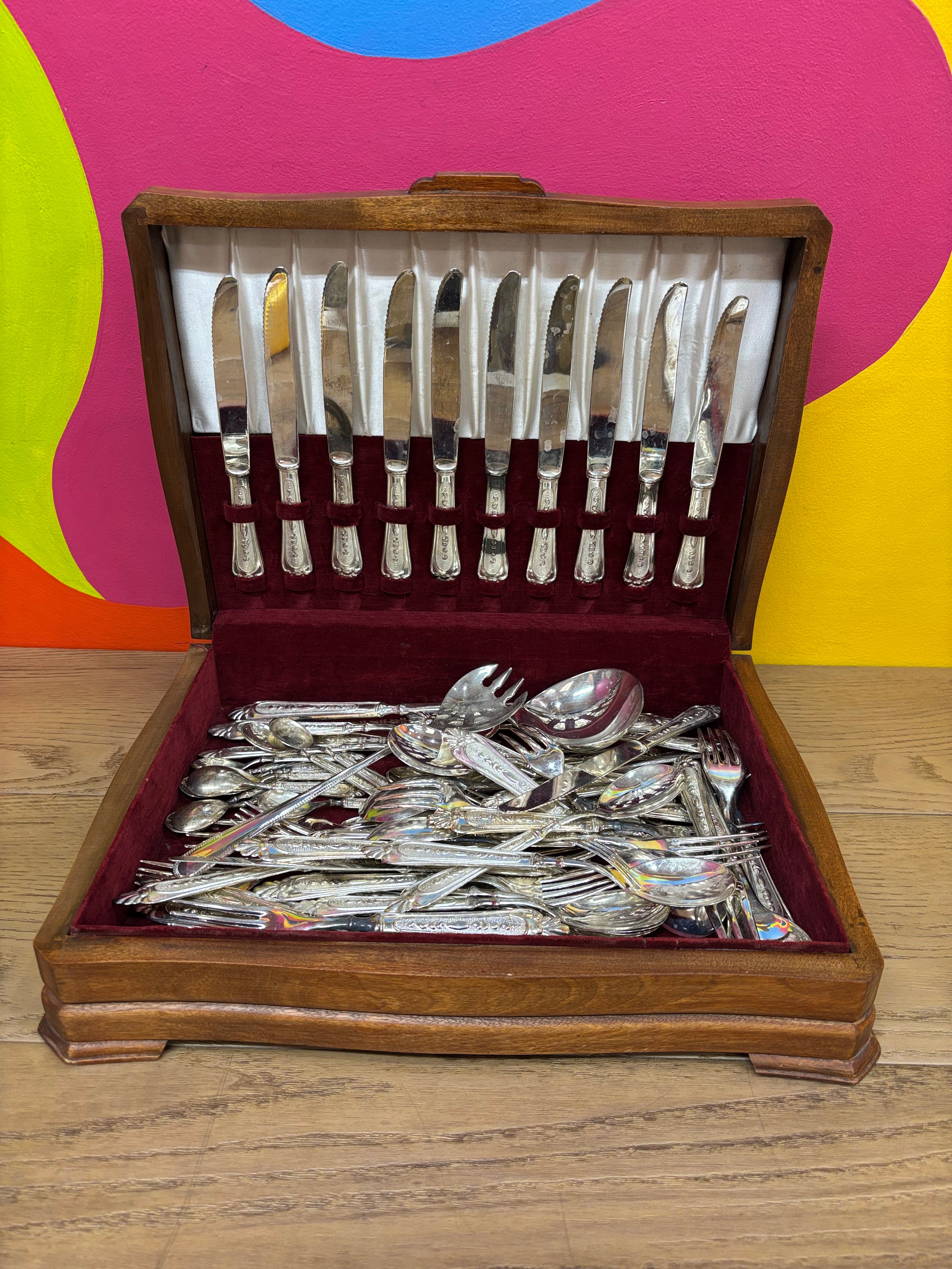 Assorted Silverware Set in Box