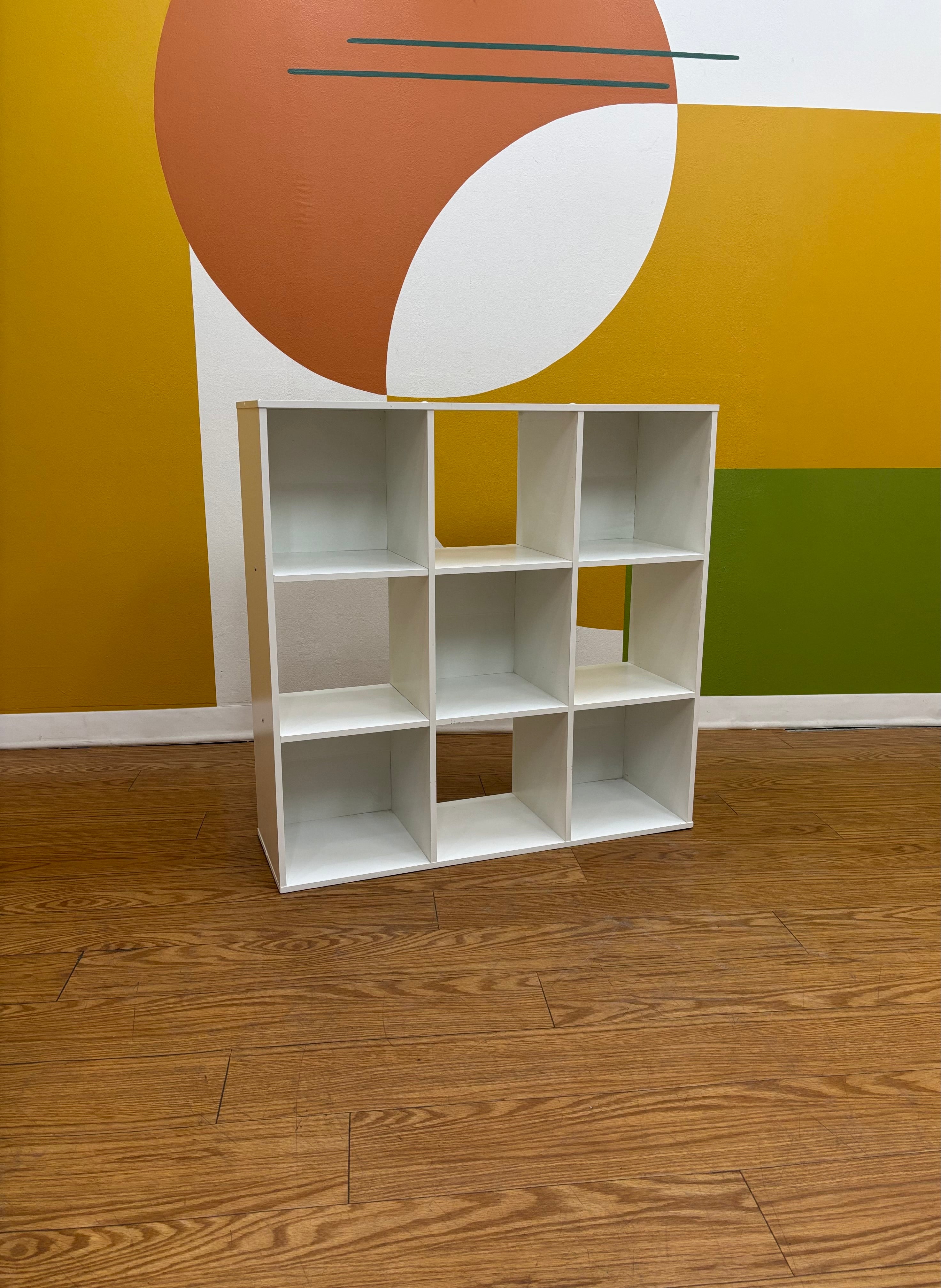 9 Cube White Shelf