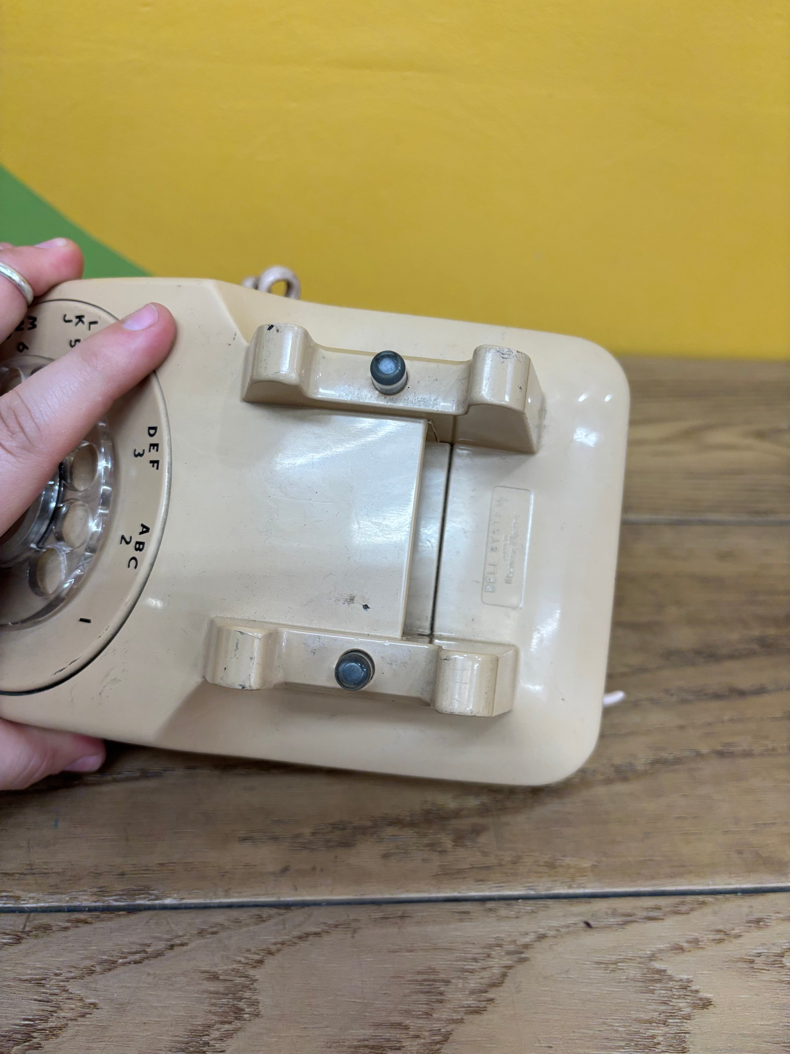 Beige Rotary Phone