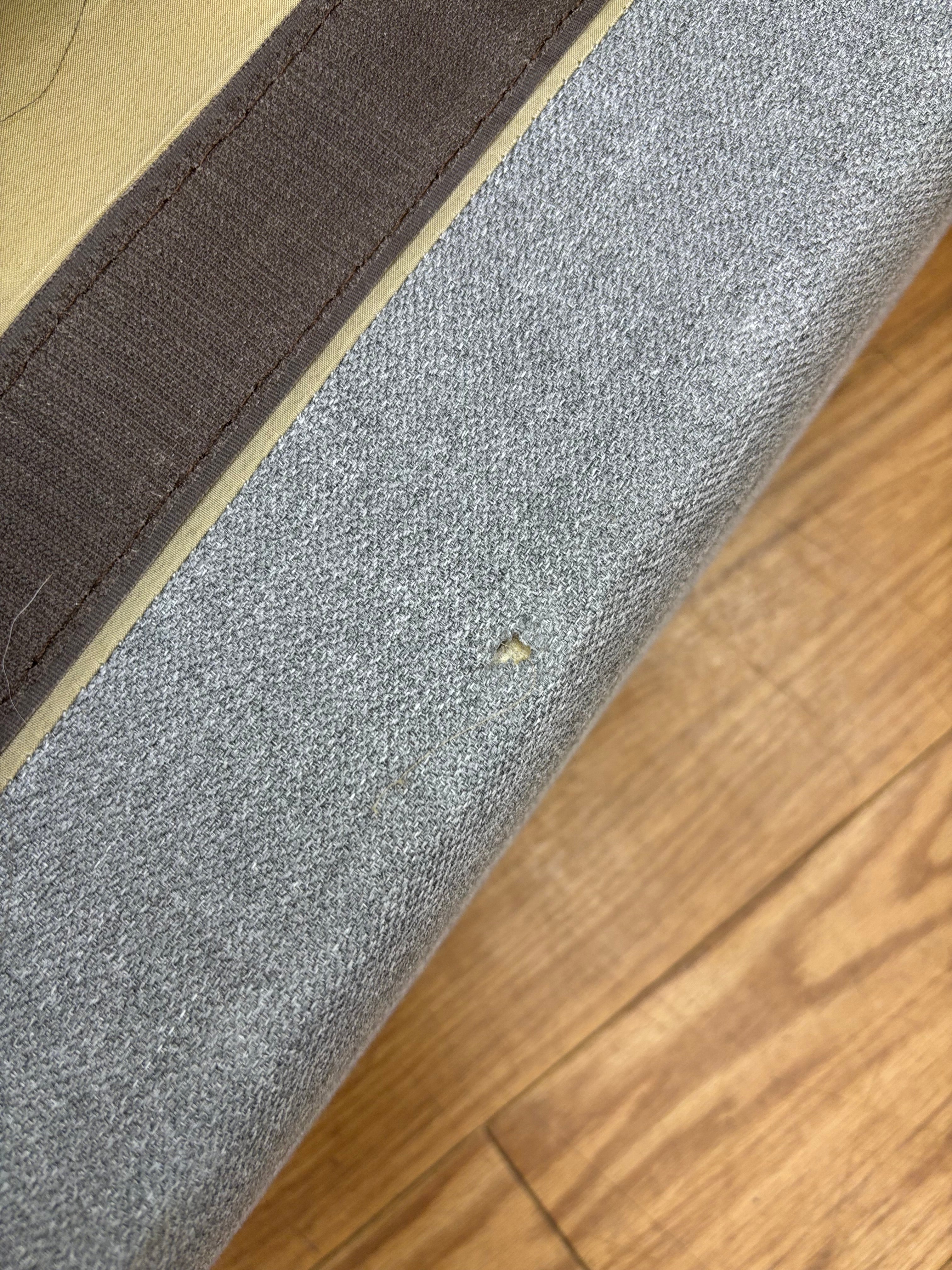 Grey Fabric Loveseat