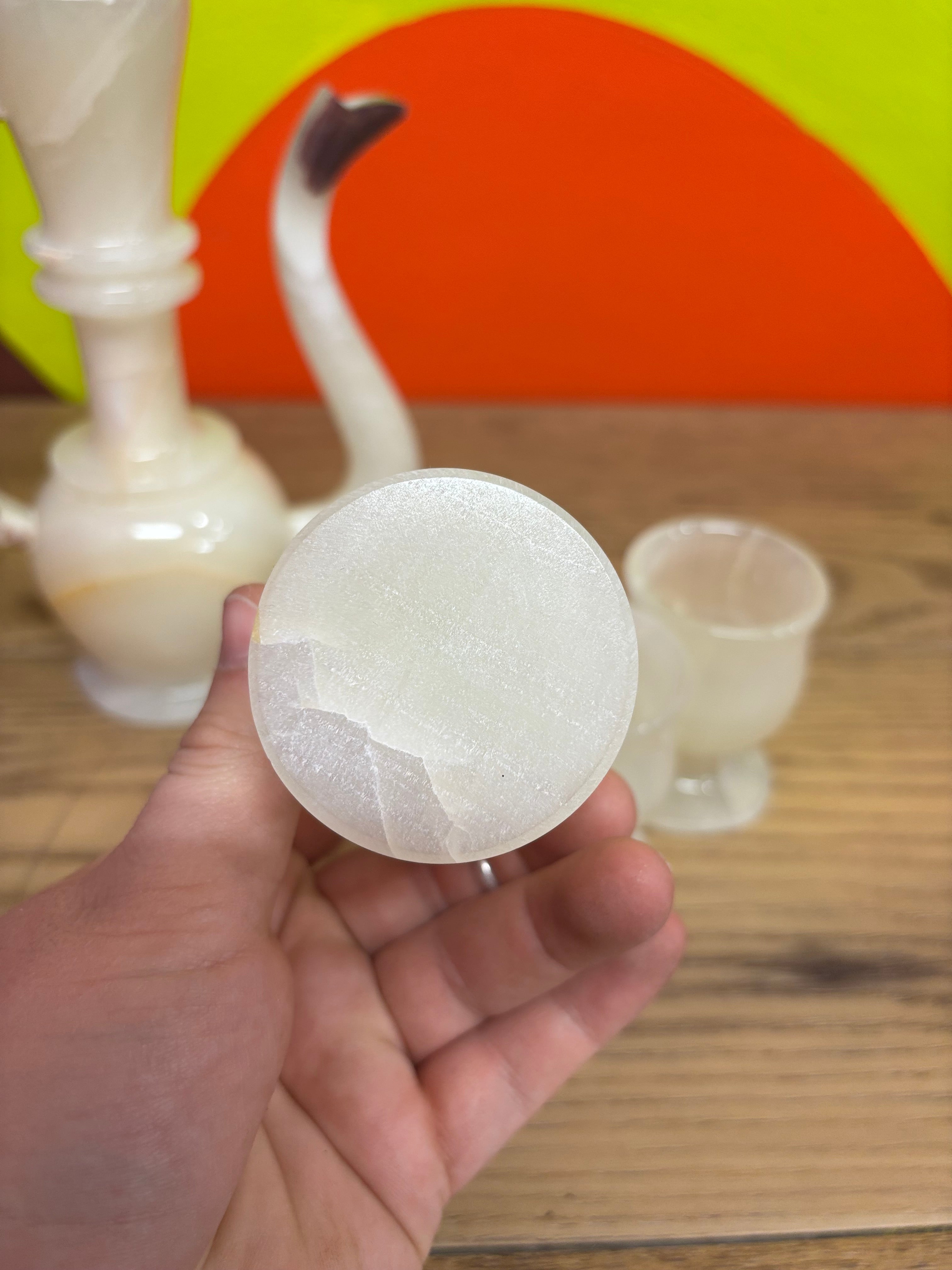 Carved Onyx Pitcher and Goblets Set