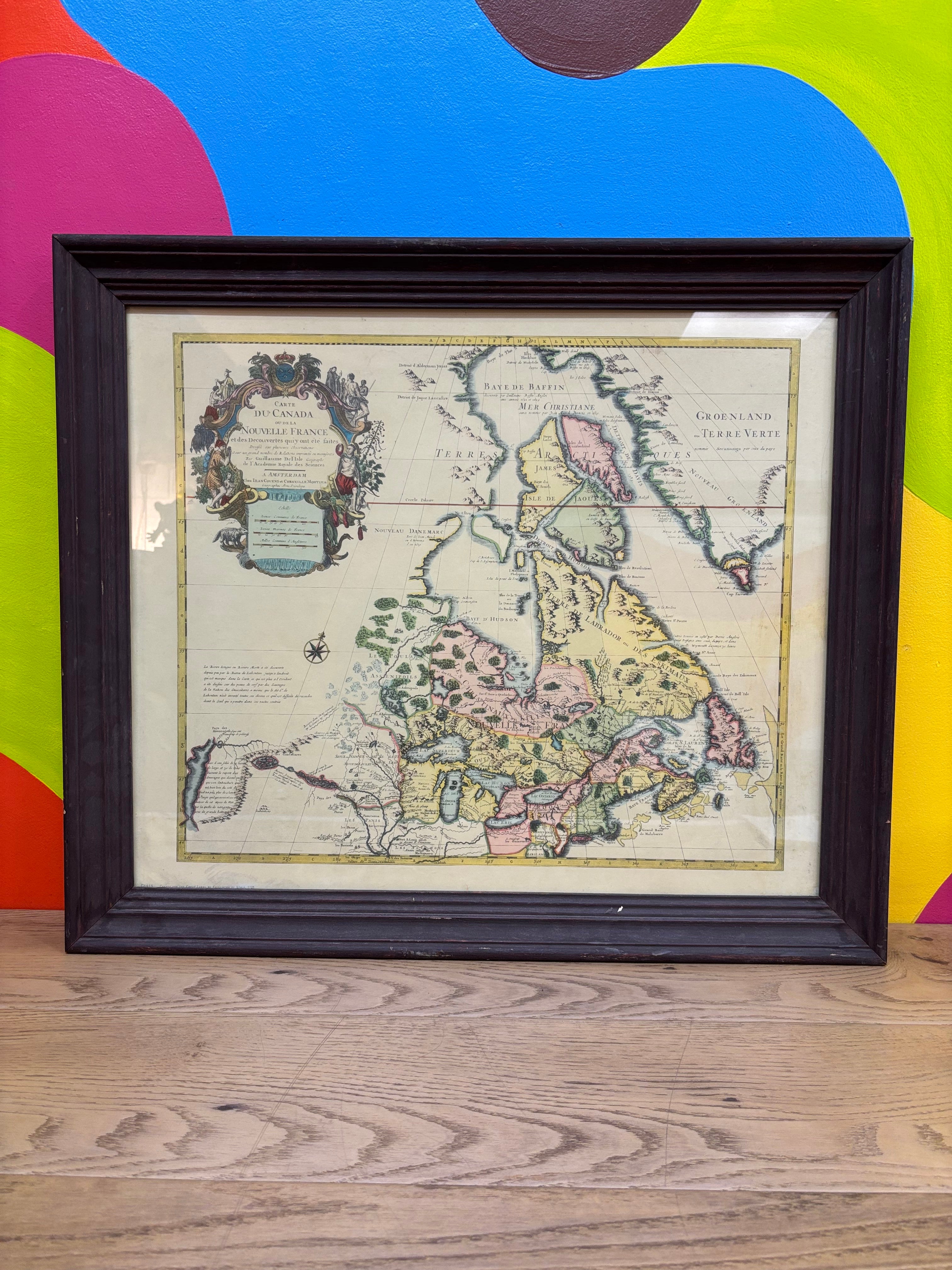 Framed Map of Canada