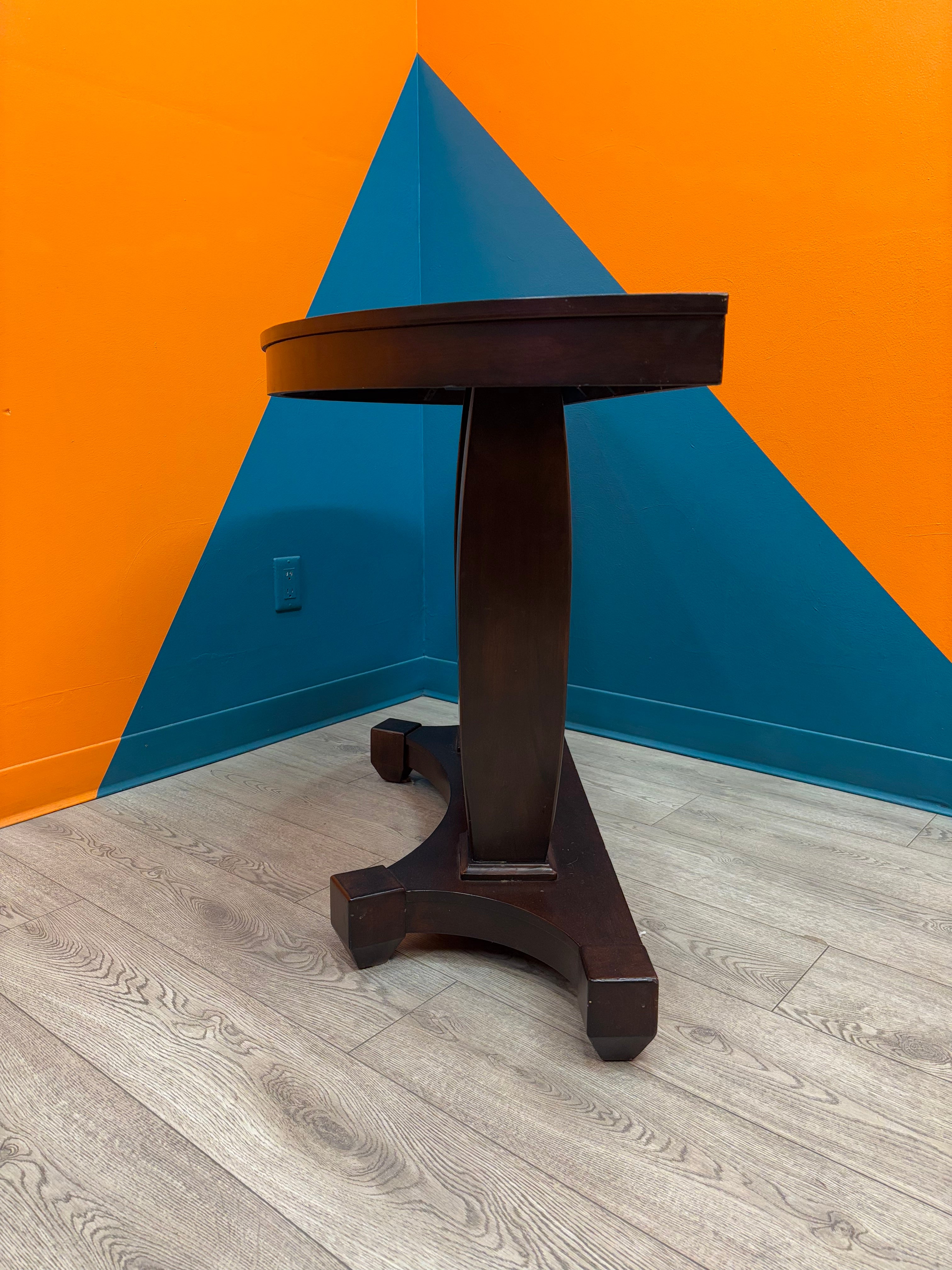 Half Moon Wooden Console Table