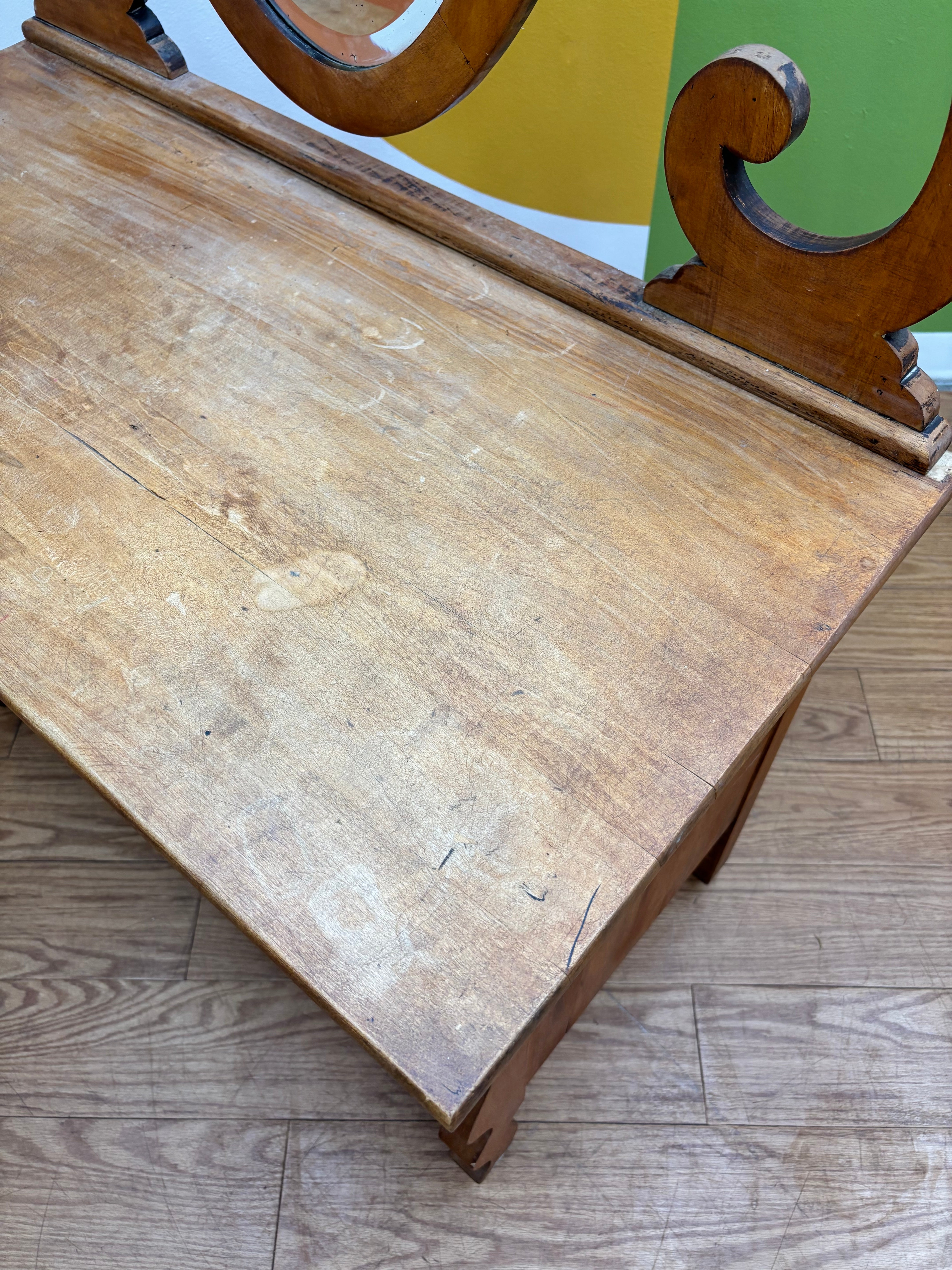 Wood Dresser with Mirror