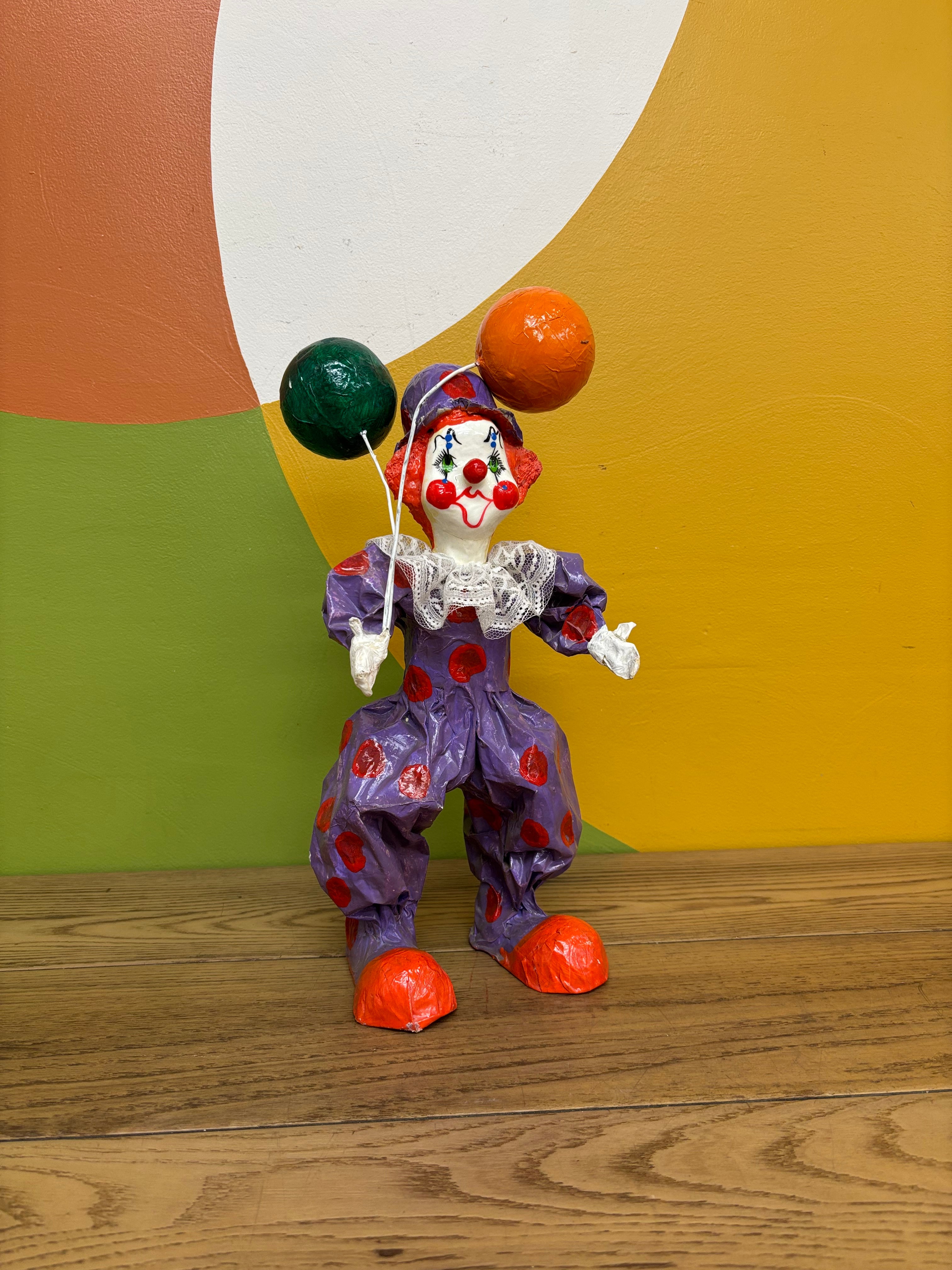 Paper Mache Clown Statue