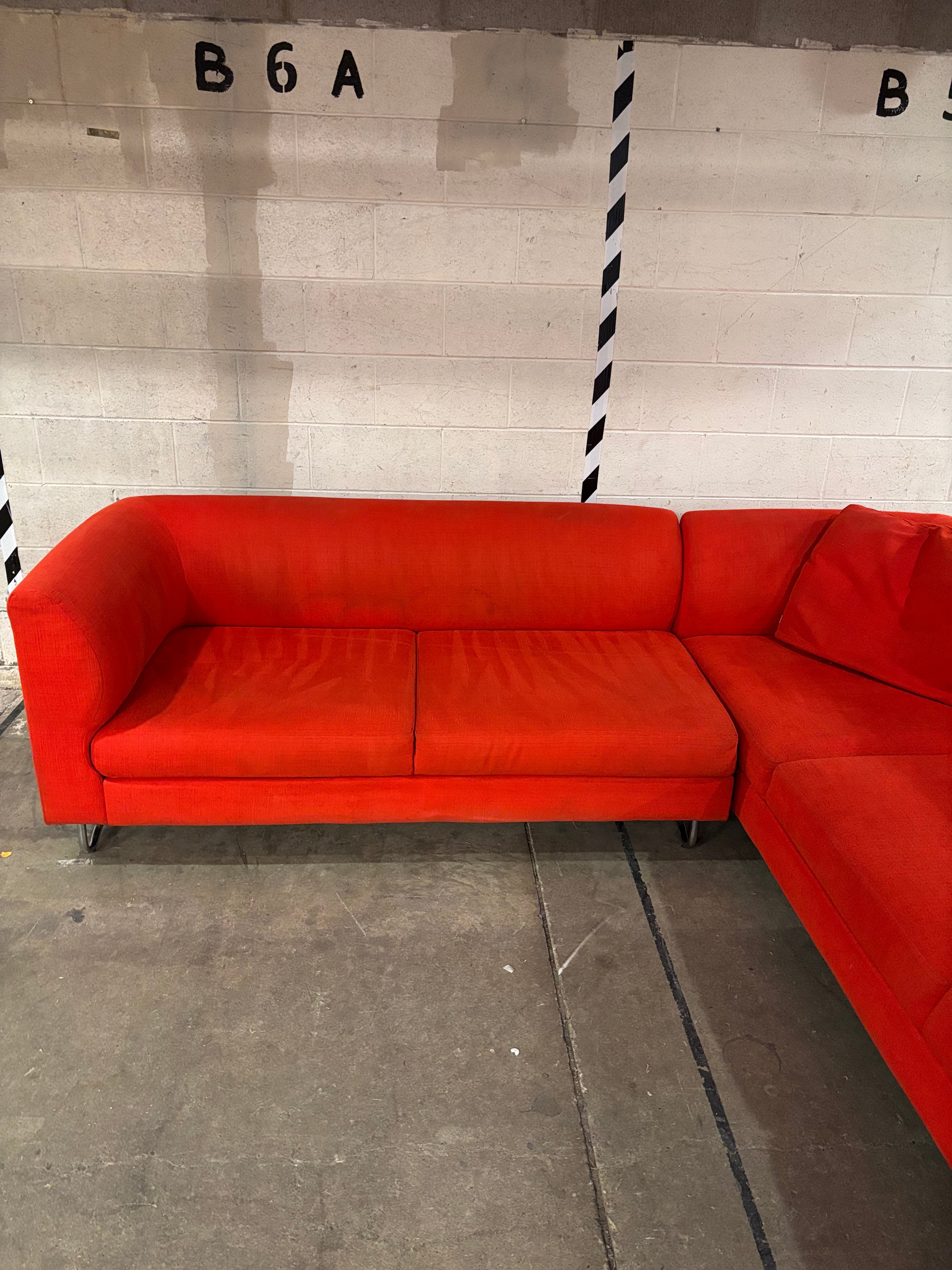 Orange 2 Piece Sectional (EQ3)