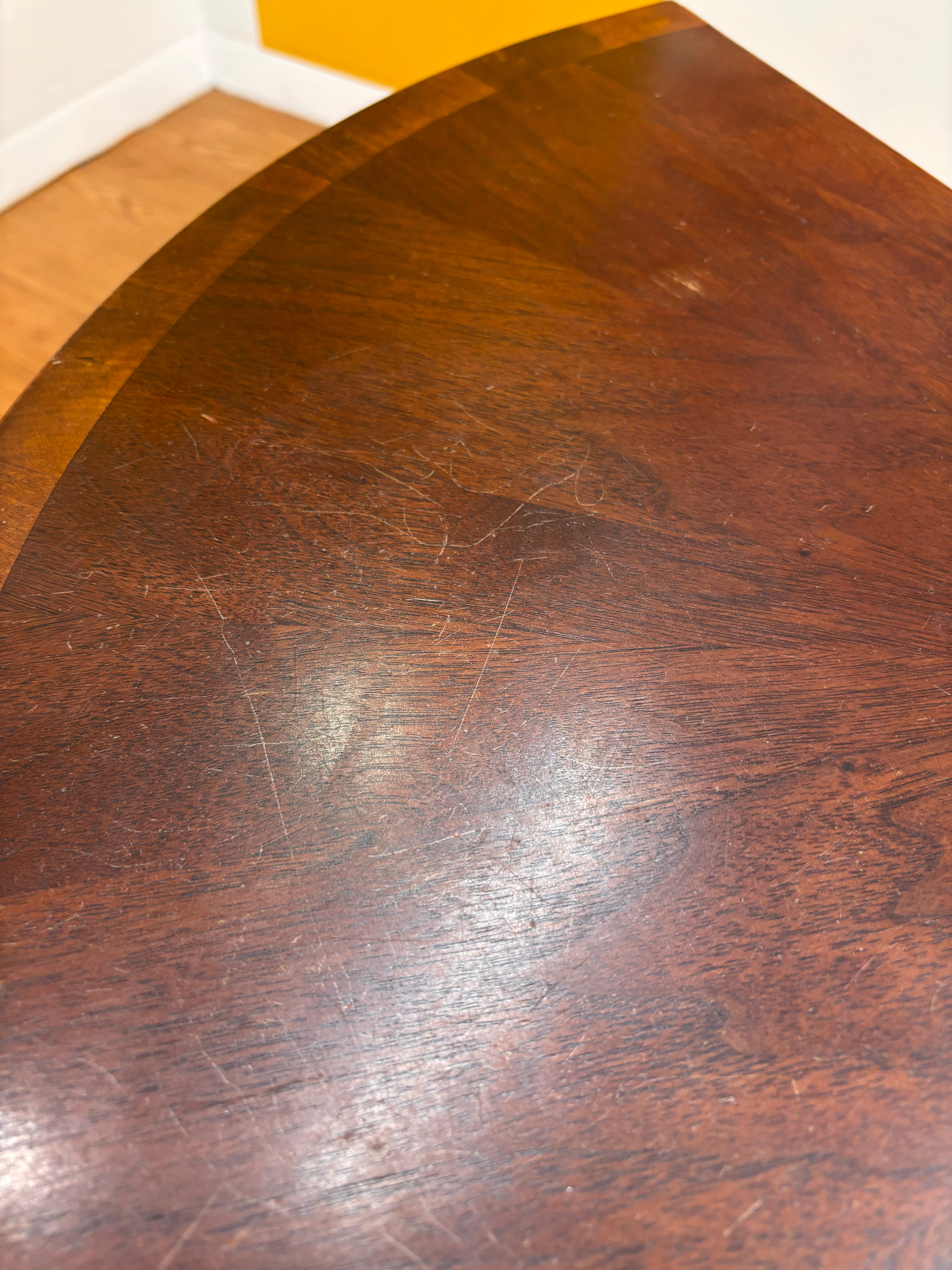 Wood Half Moon Table