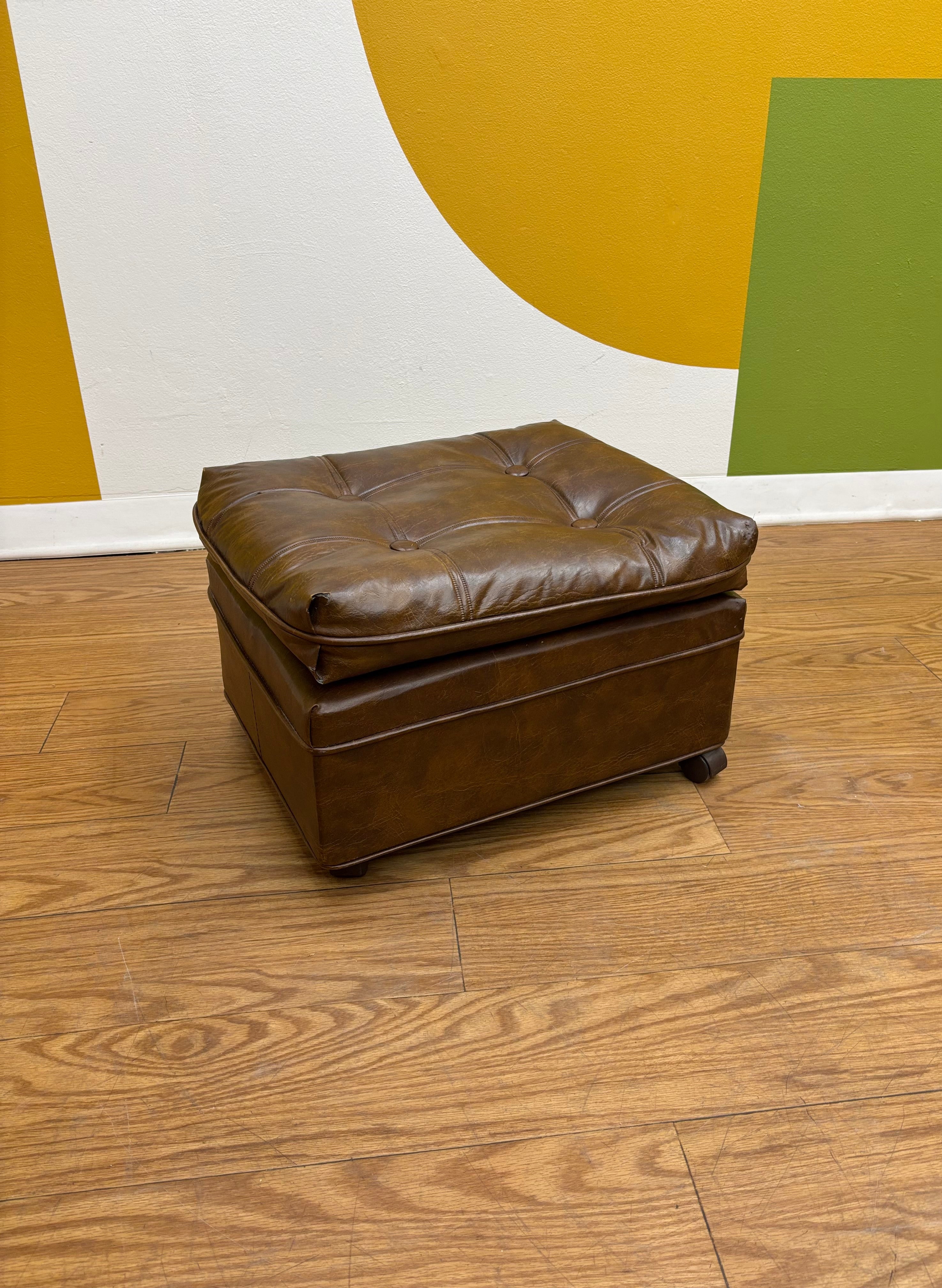 Brown Tufted Ottoman