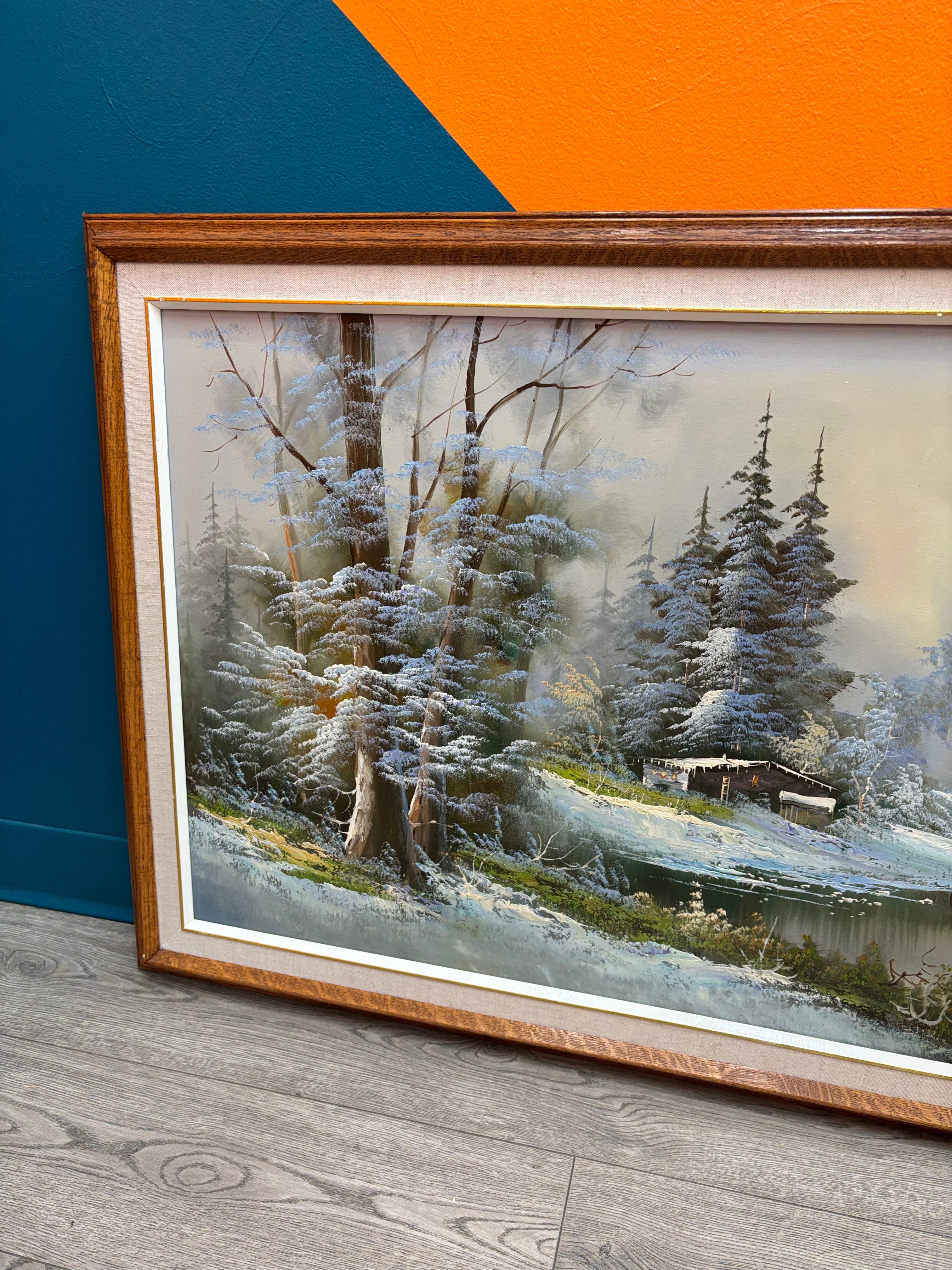 Landscape Winter Forrest Painting